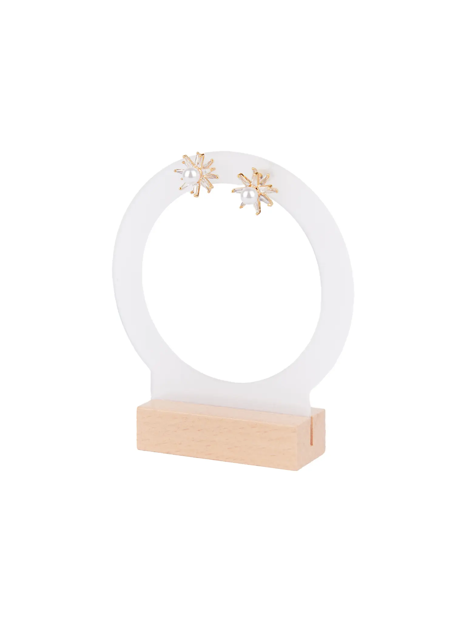 Radiant Sun Faux Pearl Stud Earrings CS518 - Image 7