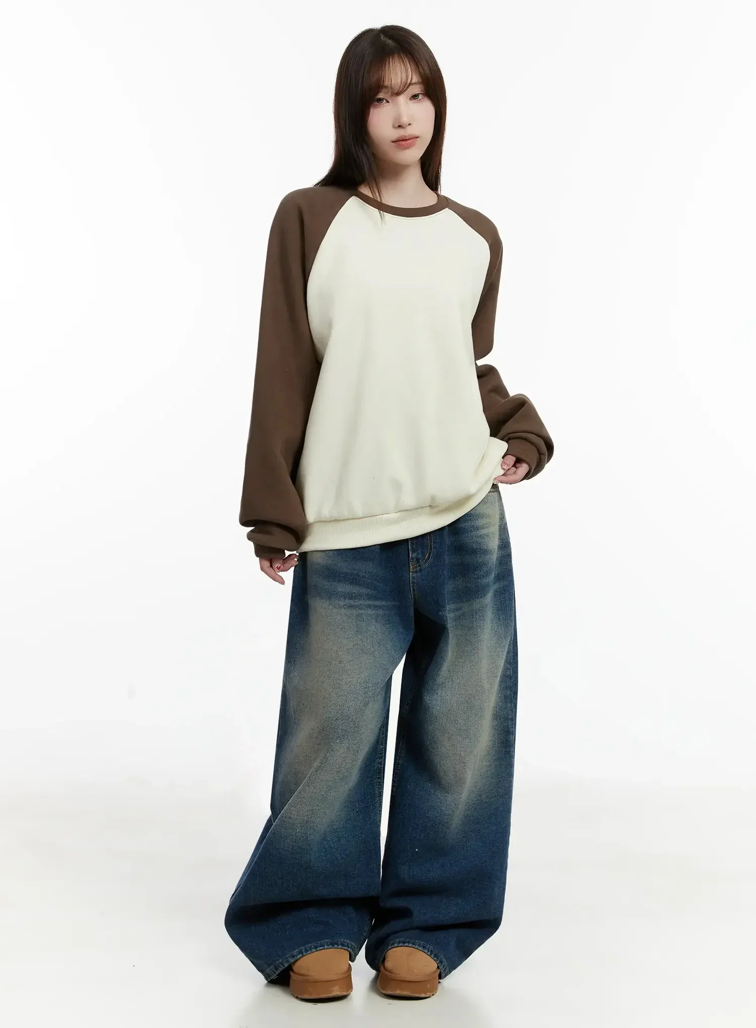 Raglan Sleeve Fleece Sweatshirt IJ516 - Image 7