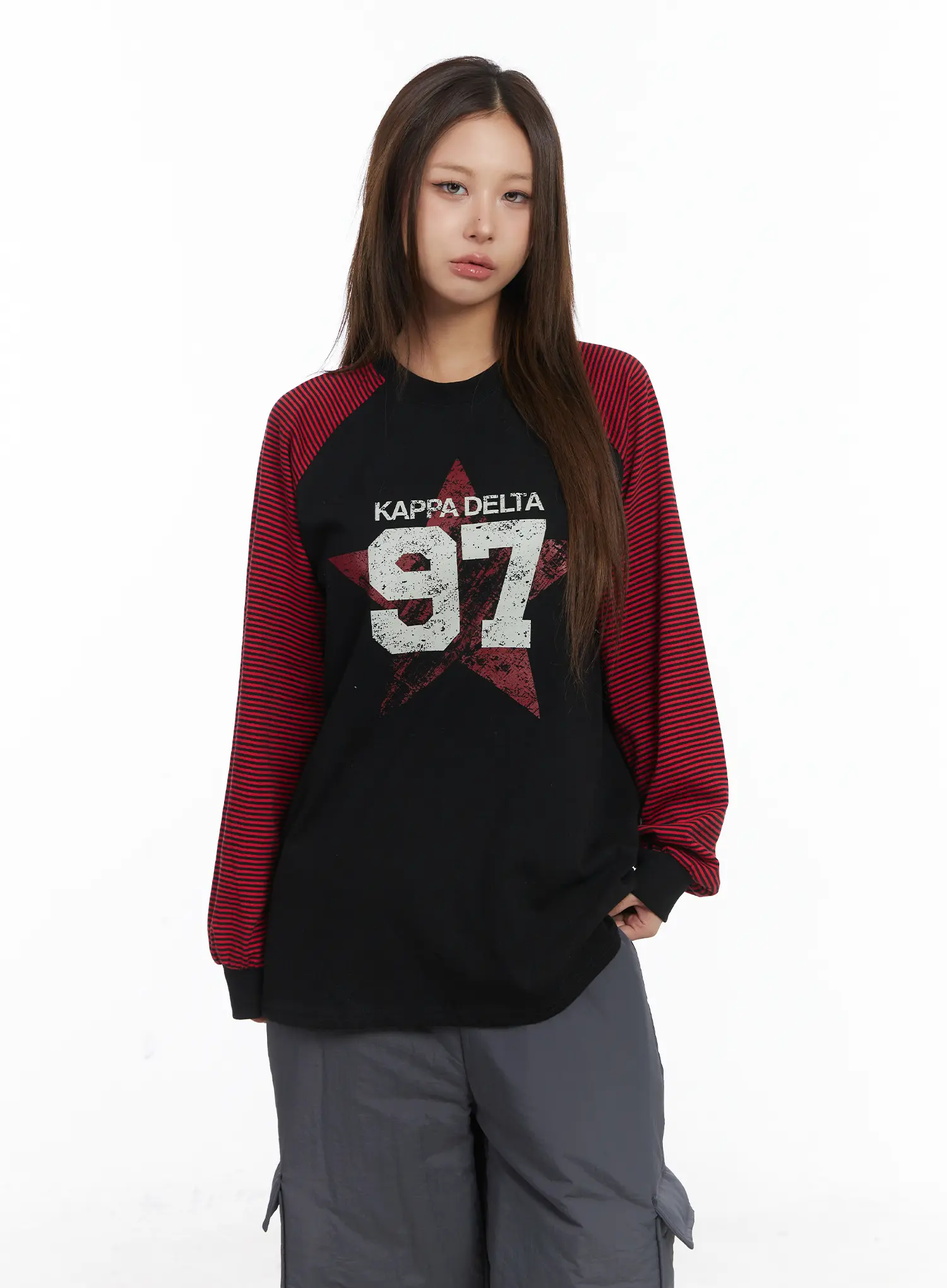 Raglan Stripe Graphic Long Sleeve CJ512 - Image 10