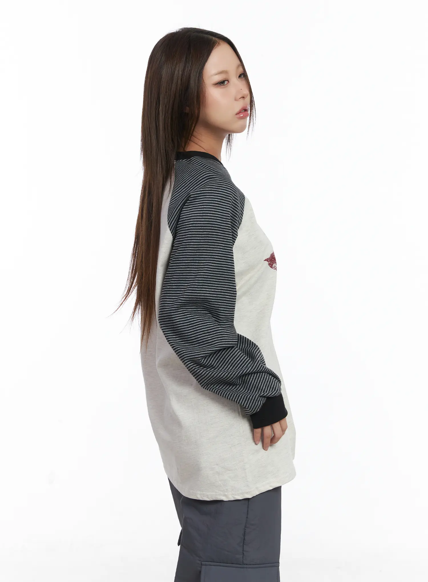 Raglan Stripe Graphic Long Sleeve CJ512 - Image 6