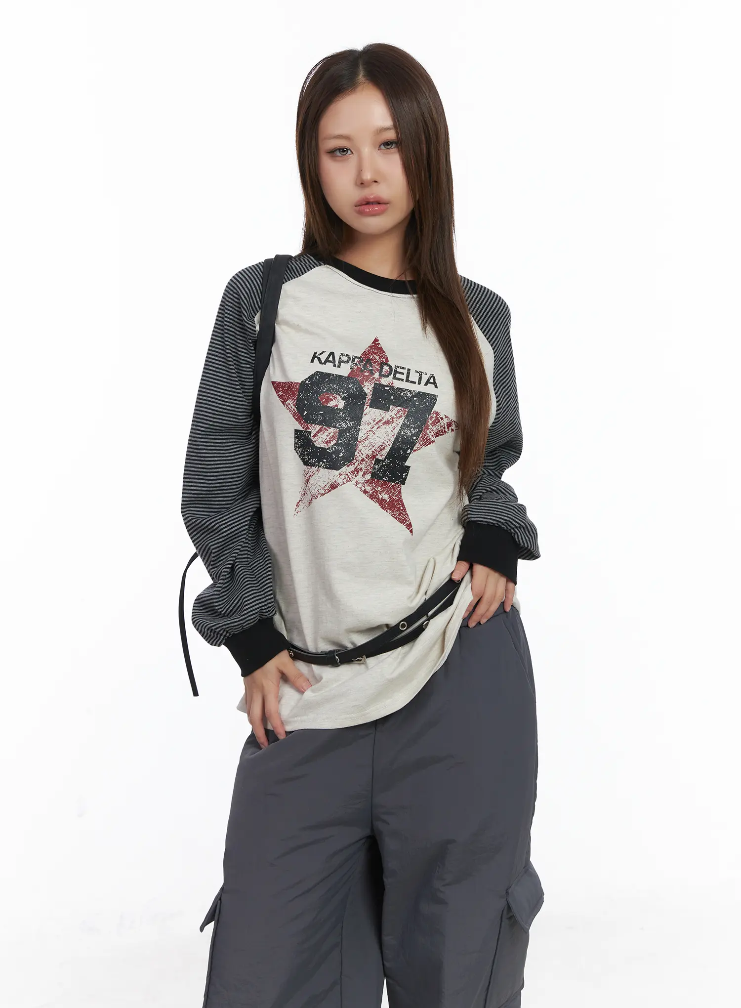 Raglan Stripe Graphic Long Sleeve CJ512 - Image 9