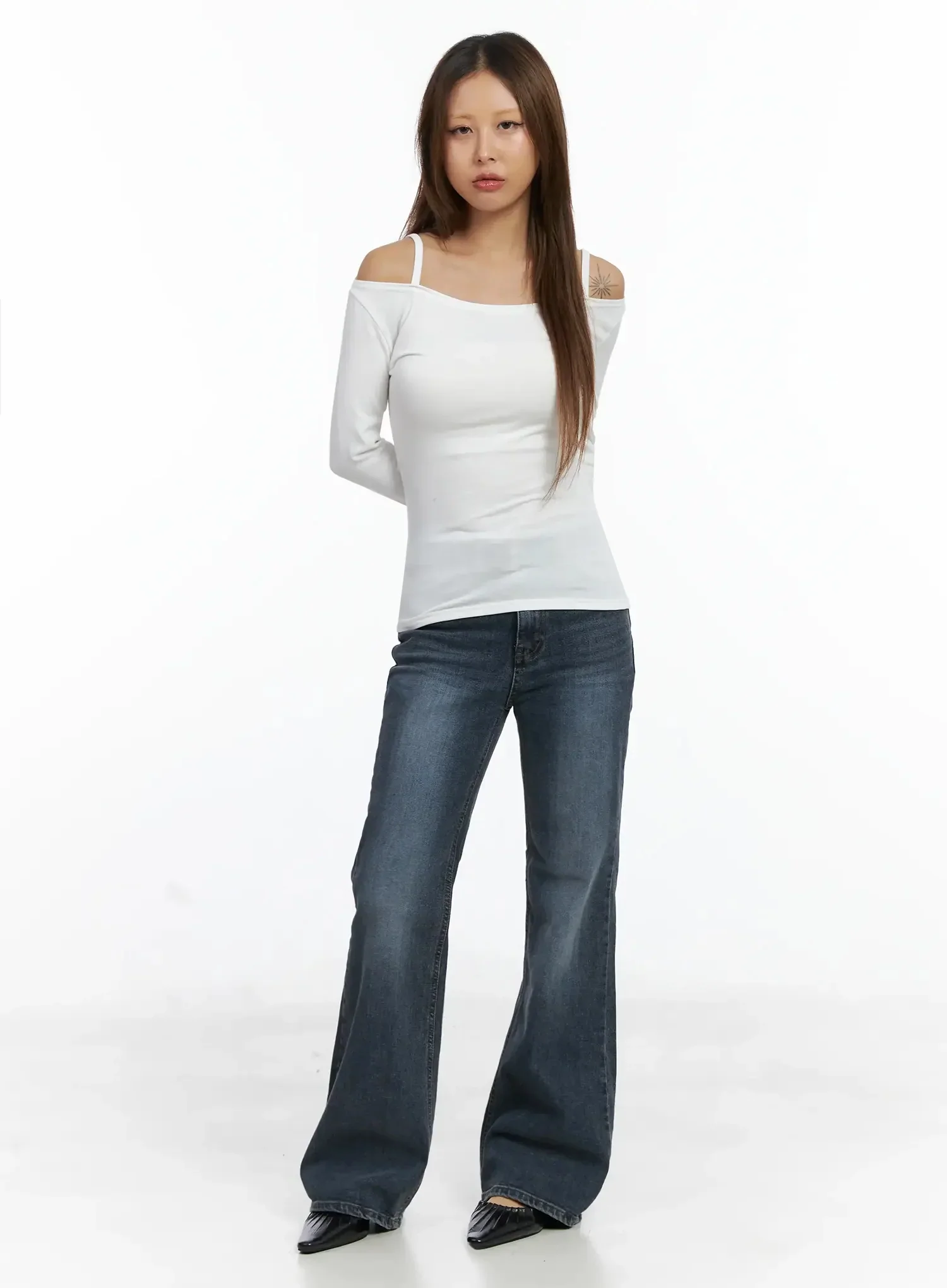 Rara Fleece Flared Jeans ID503 - Image 5
