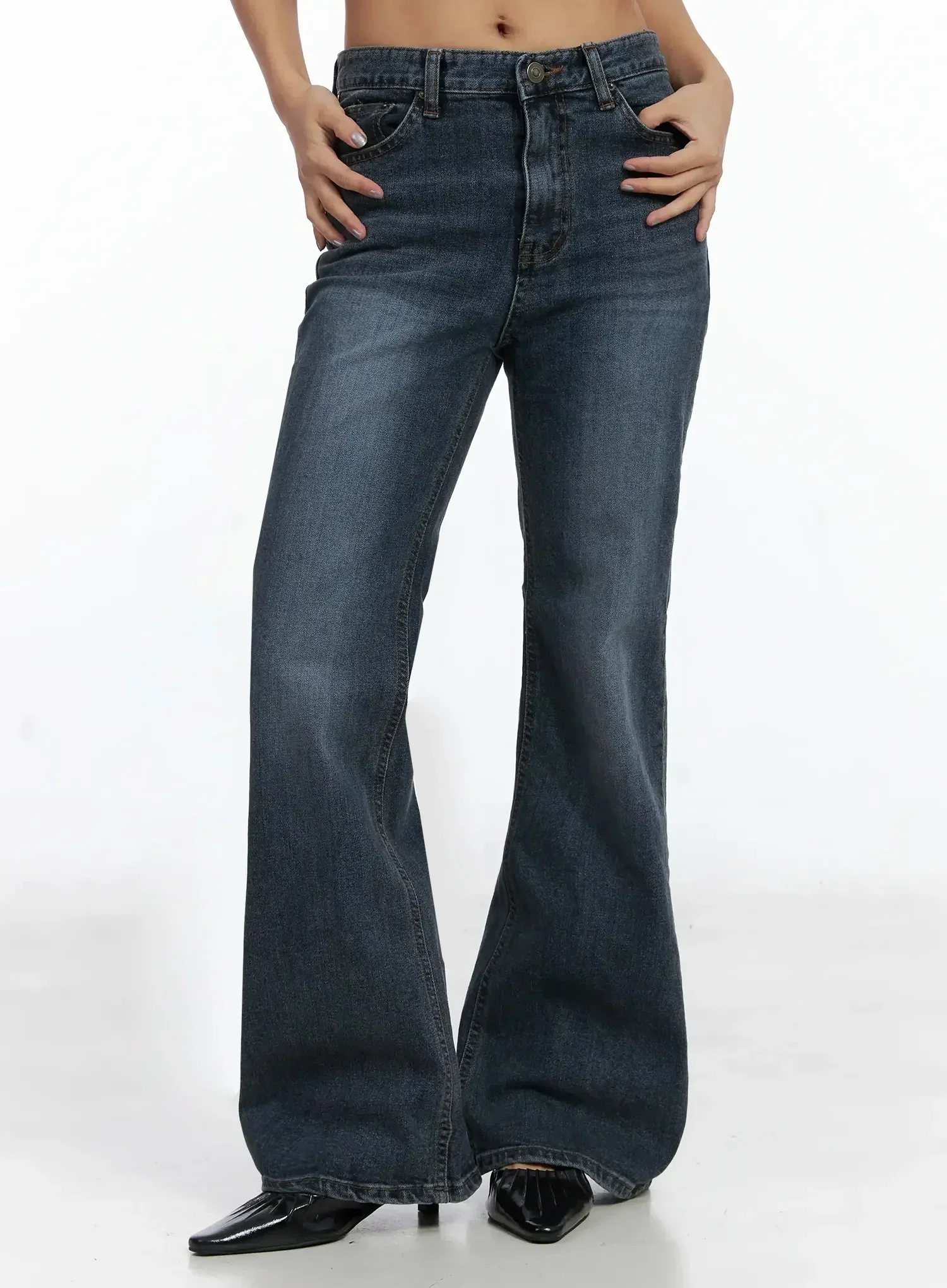 Rara Fleece Flared Jeans ID503 - Image 6