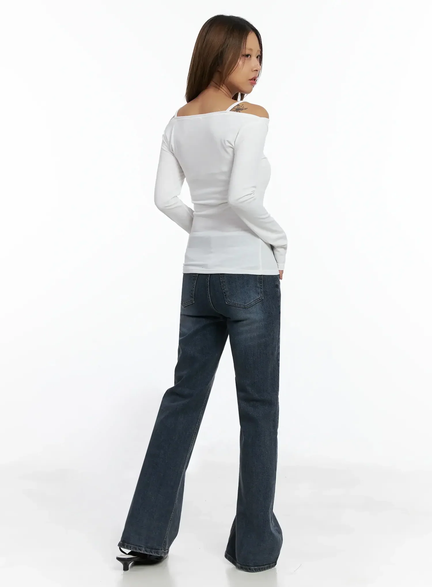 Rara Fleece Flared Jeans ID503 - Image 8