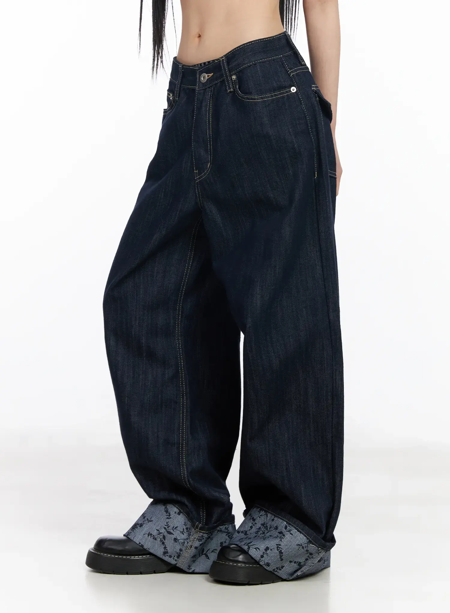 Raya Cuffed Baggy Jeans CF518 - Image 3