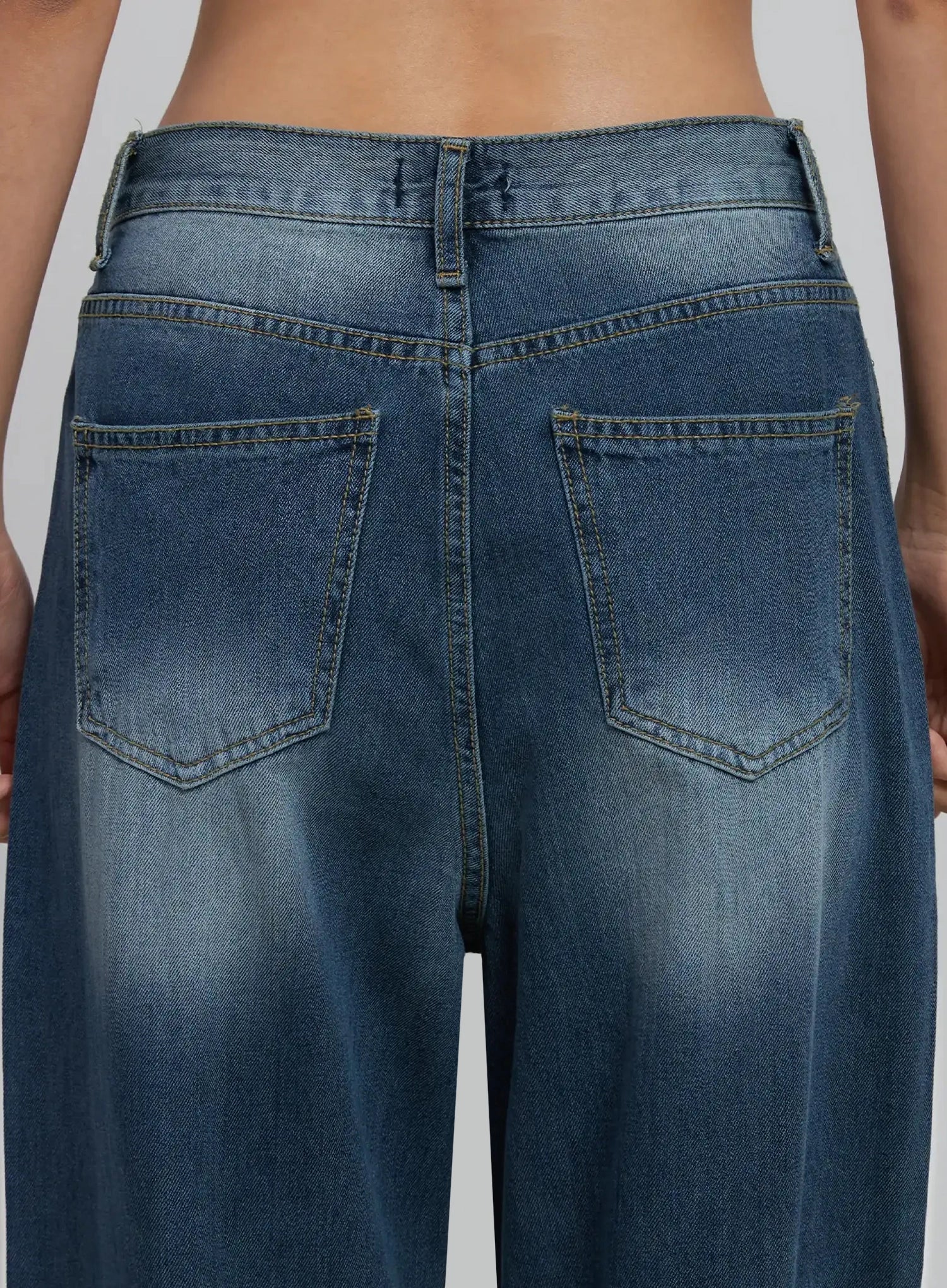 Reagan Washed Wide Leg Jeans ID516 - Image 12