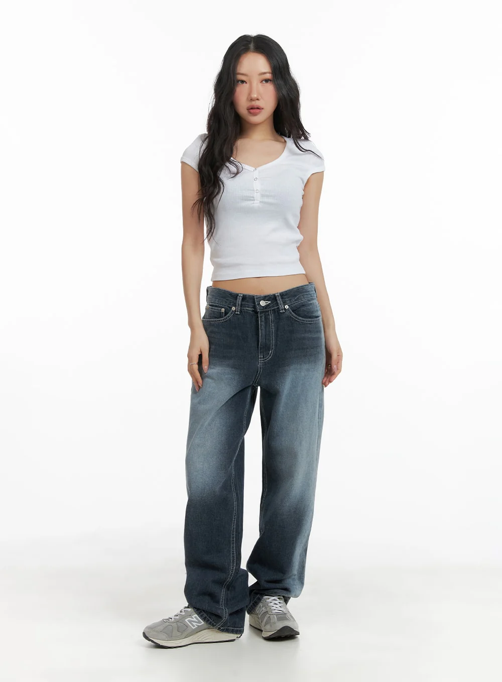 Recycled Wide Baggy Jeans (Unisex) CM425 - Image 2