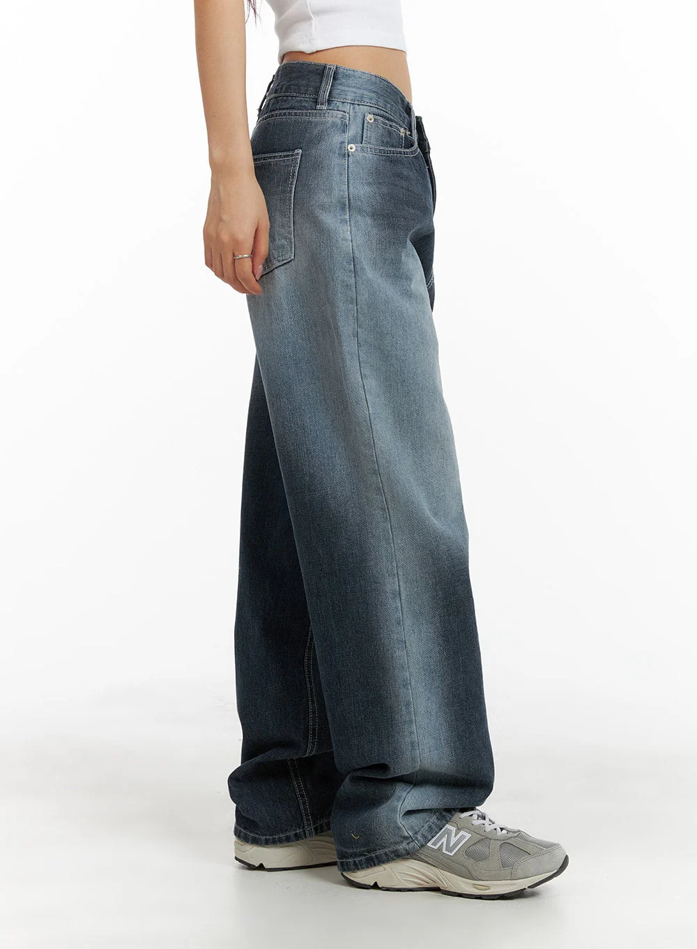 Recycled Wide Baggy Jeans (Unisex) CM425 - Image 4