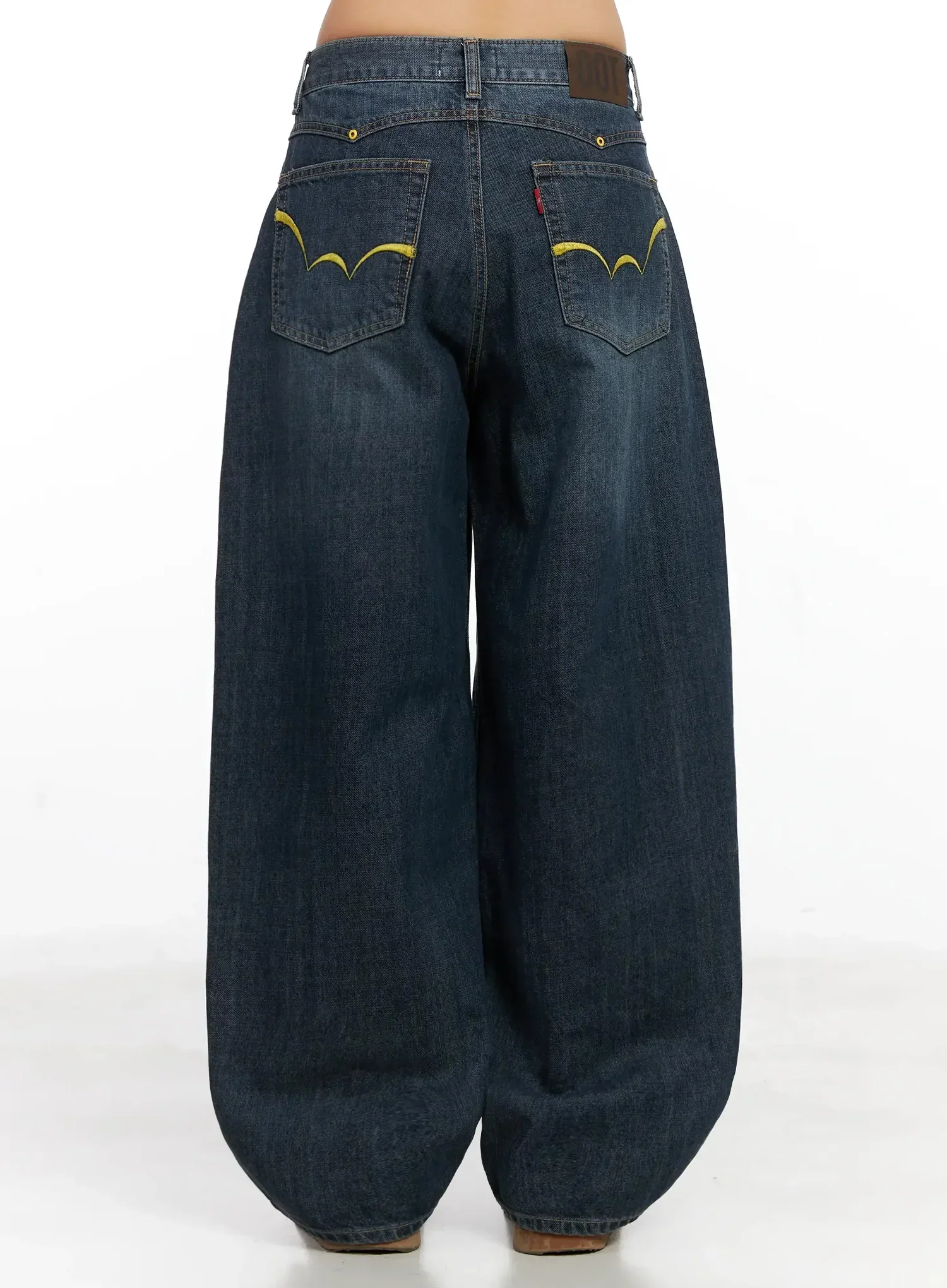 Regina Contrast Stitch Baggy Jeans IN528 - Image 11