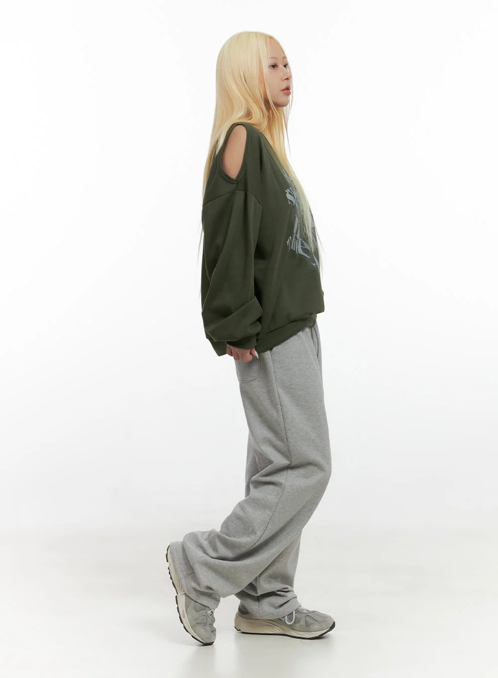 Relaxed Fit Banded Cotton Sweatpants CS426 - Image 4