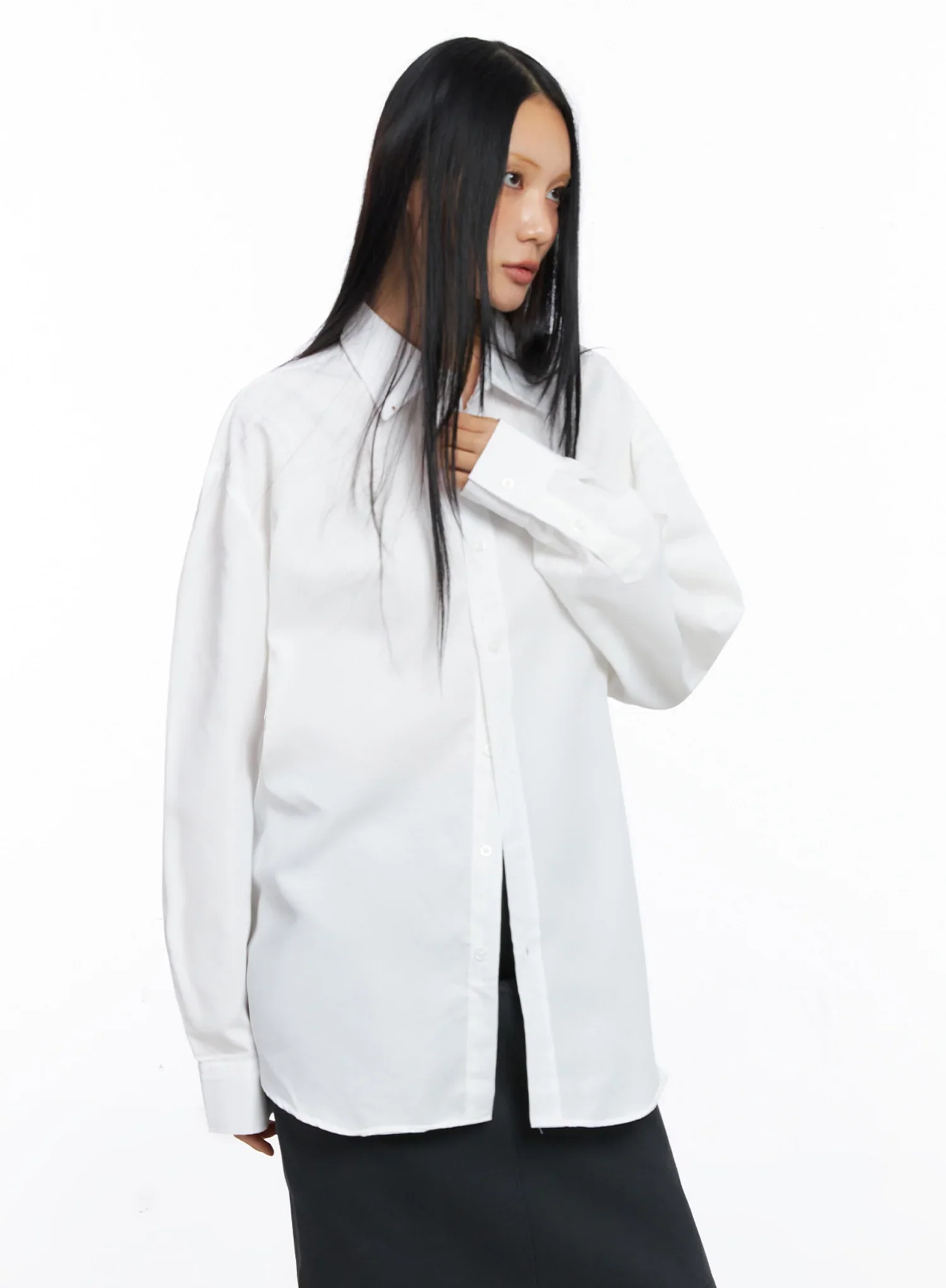 Relaxed-Fit Button Down Shirt IO517 - Image 13