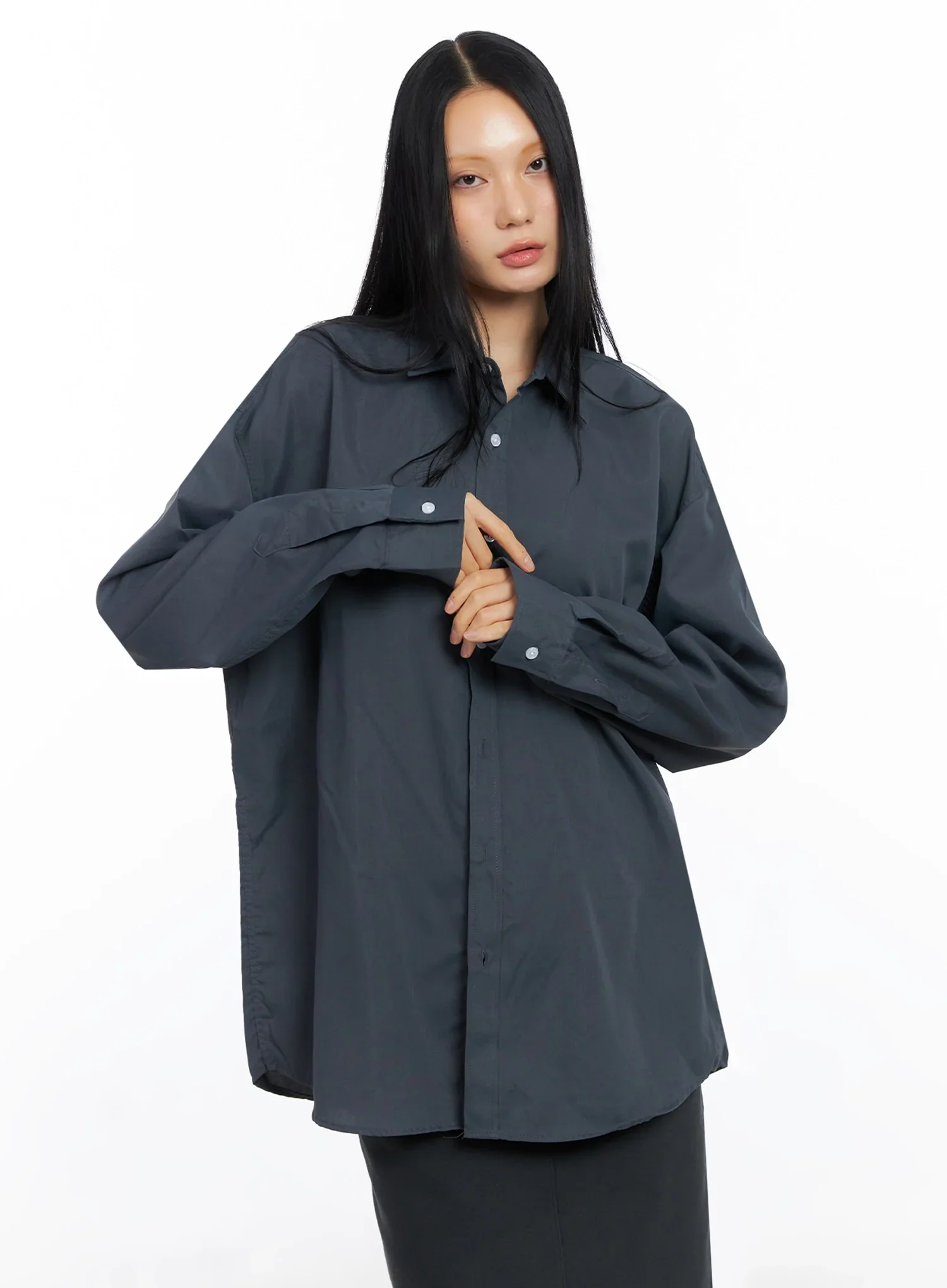 Relaxed-Fit Button Down Shirt IO517 - Image 15