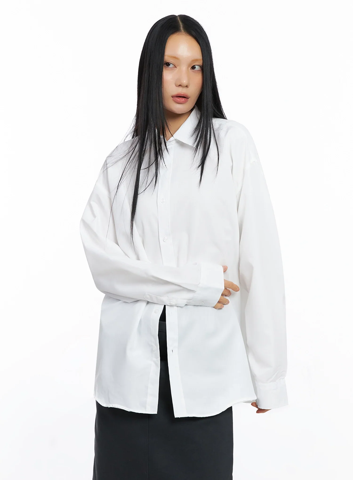 Relaxed-Fit Button Down Shirt IO517 - Image 4