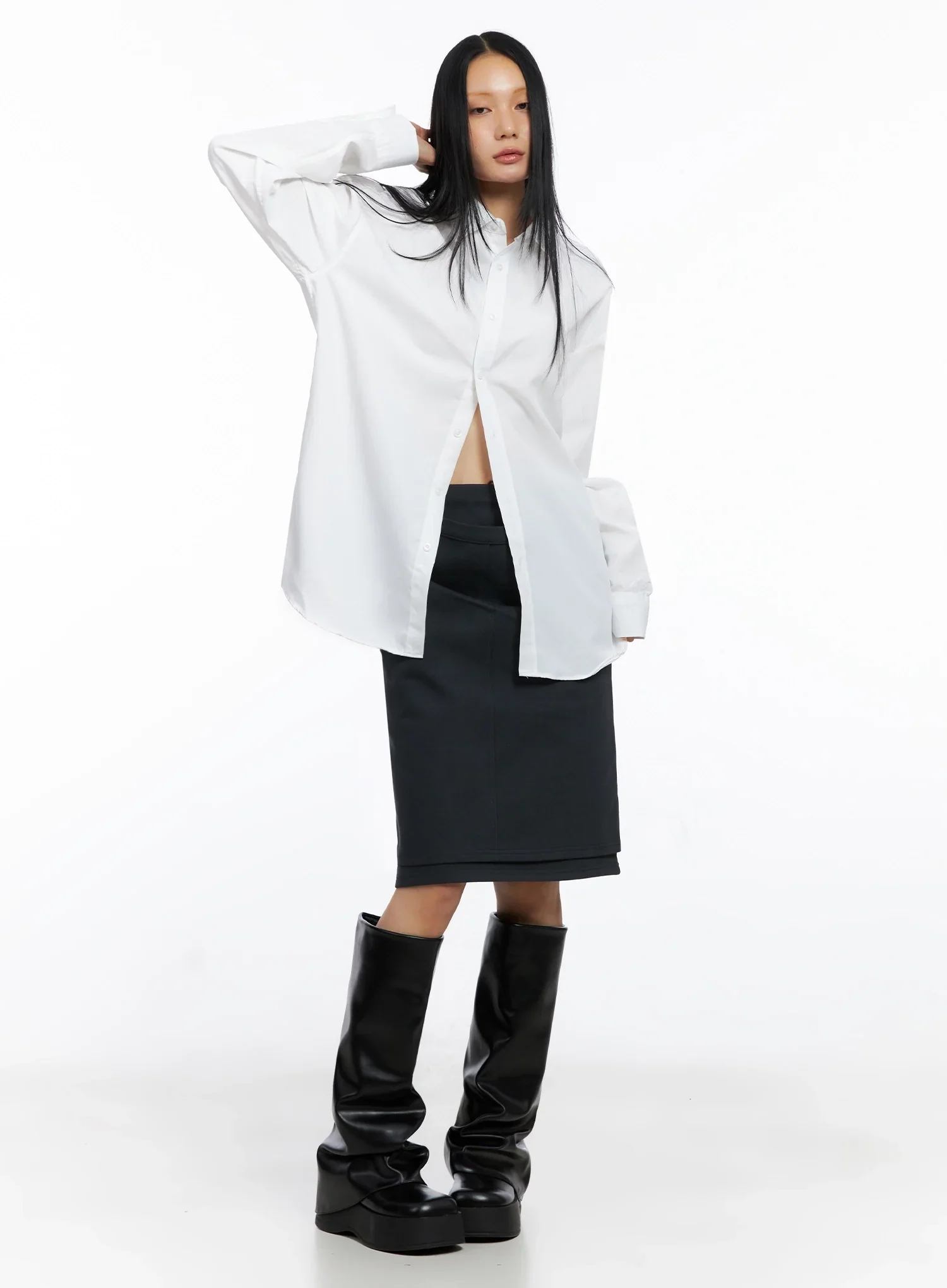 Relaxed-Fit Button Down Shirt IO517 - Image 8