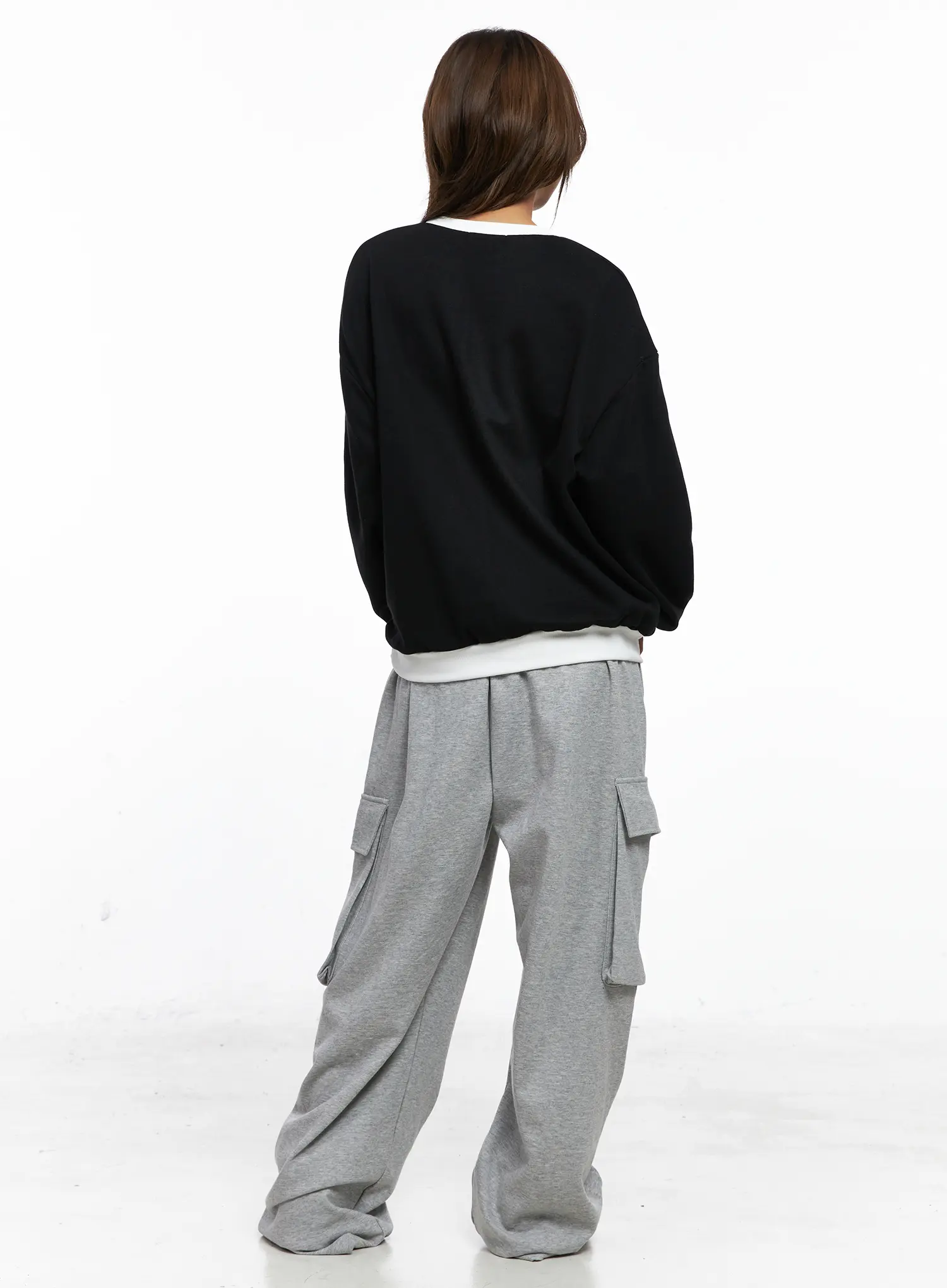 Relaxed Fit Cargo Sweatpants CO513 - Image 6