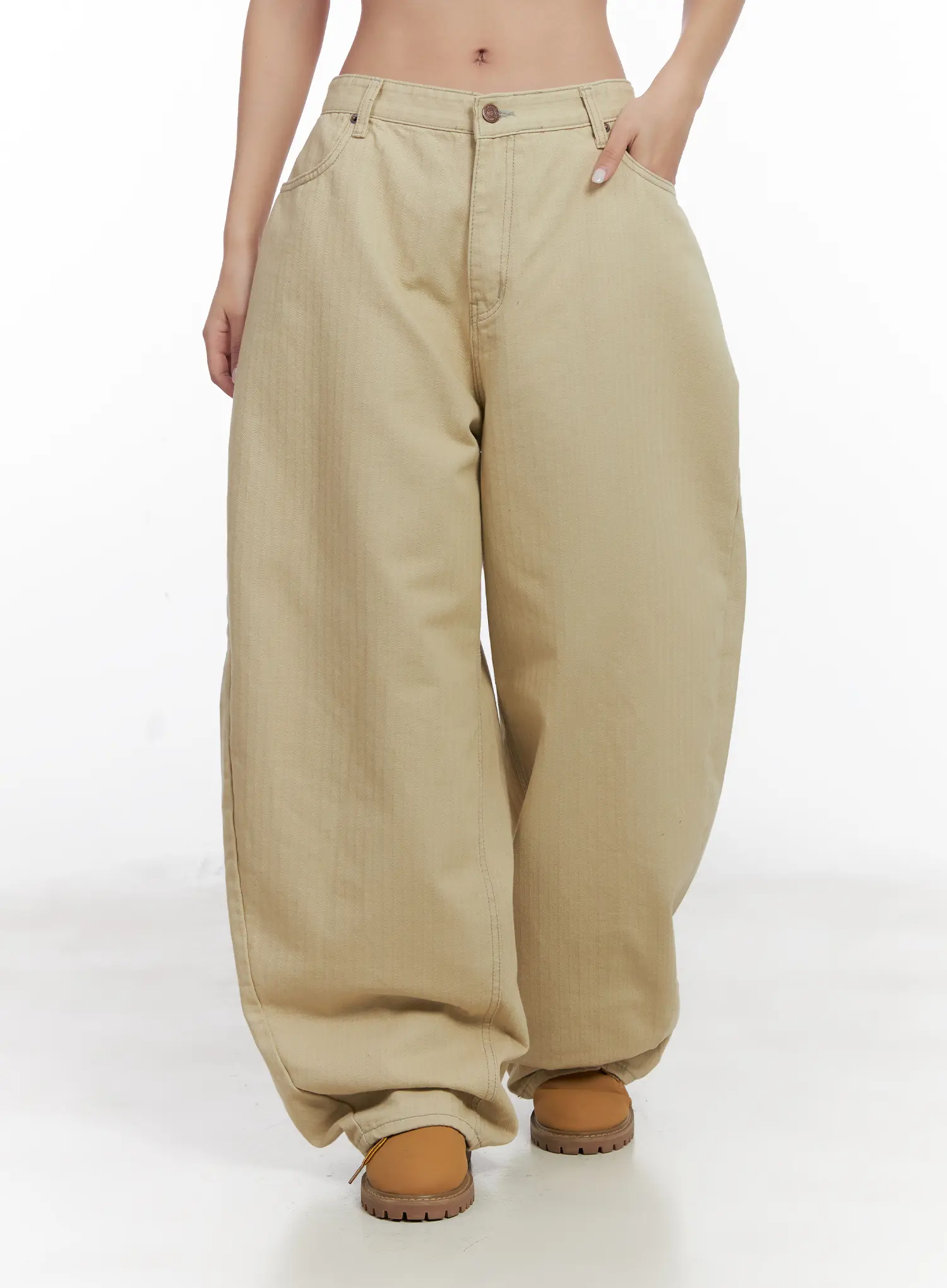 Relaxed Fit Cotton Pants CN528 - Image 9