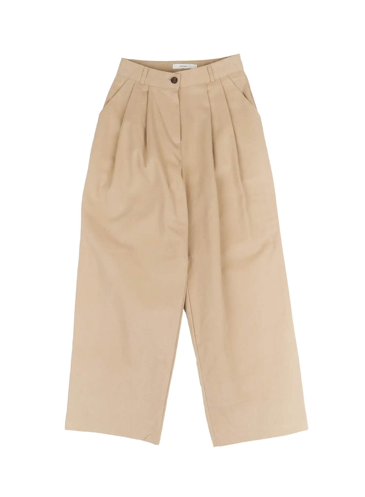 Relaxed Fit Pin Tuck Cotton Pants CJ519 - Image 10