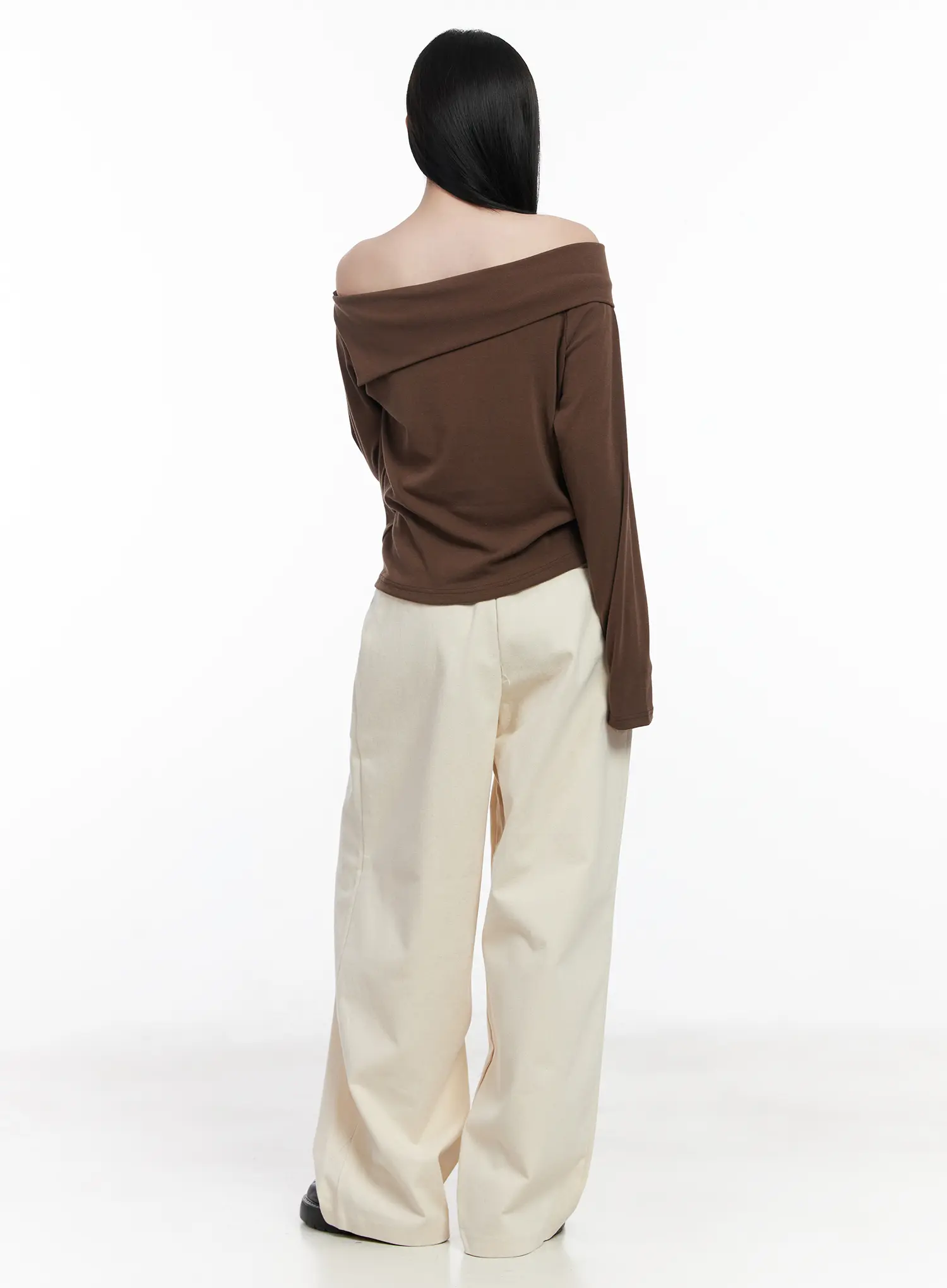 Relaxed Fit Pin Tuck Cotton Pants CJ519 - Image 7