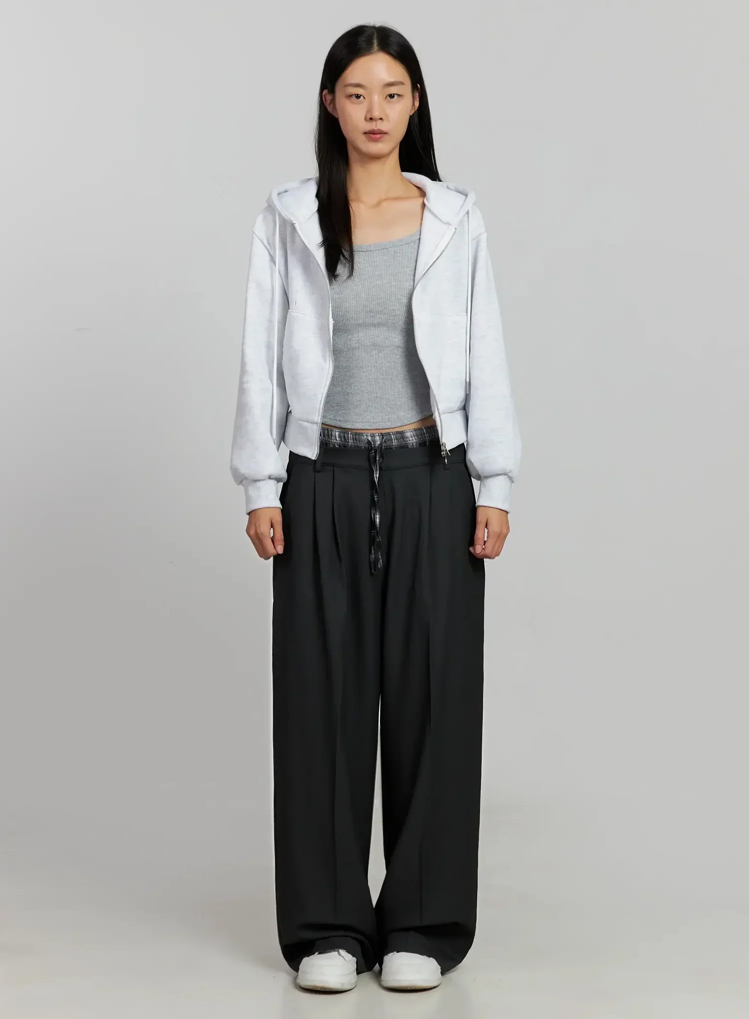 Relaxed Fit Wide-Leg Trousers IJ502 - Image 7