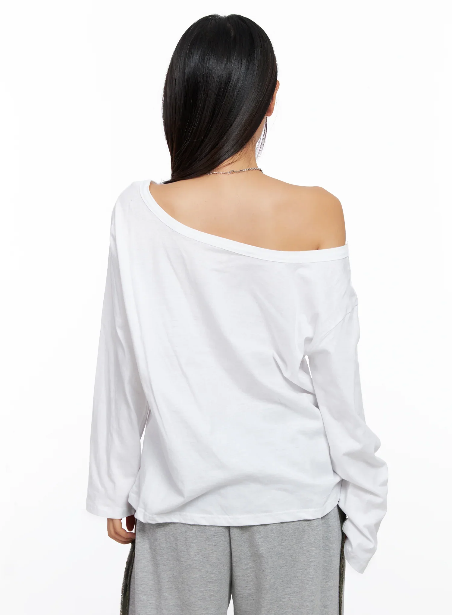 Relaxed Off-Shoulder Long Sleeve Top CO514 - Image 5