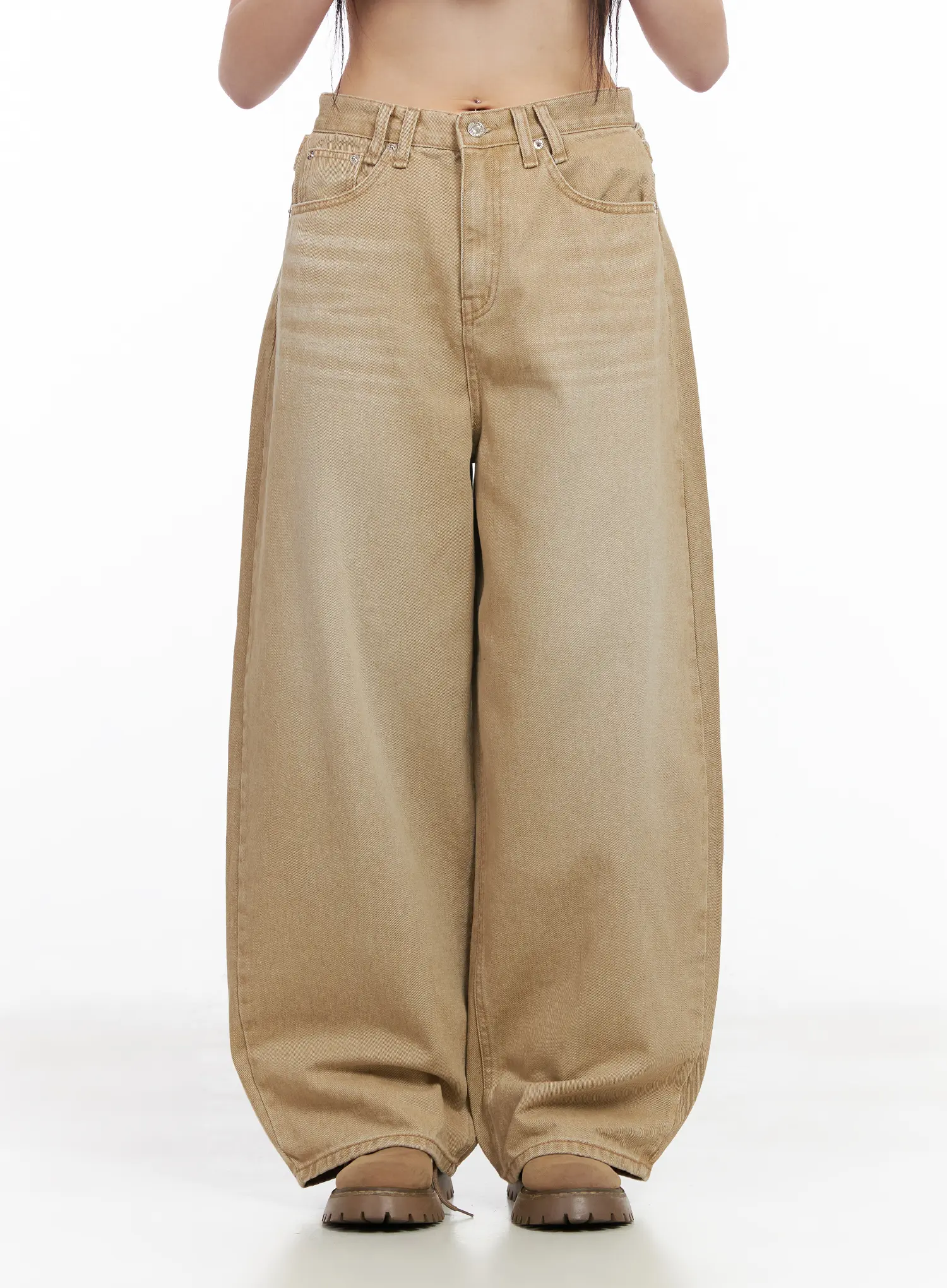 Retro Washed Wide-Leg Pants CM513 - Image 9