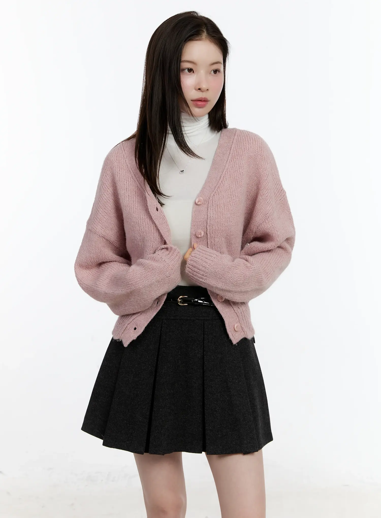 Reversible Classic V-Neck Cardigan ID511 - Image 12