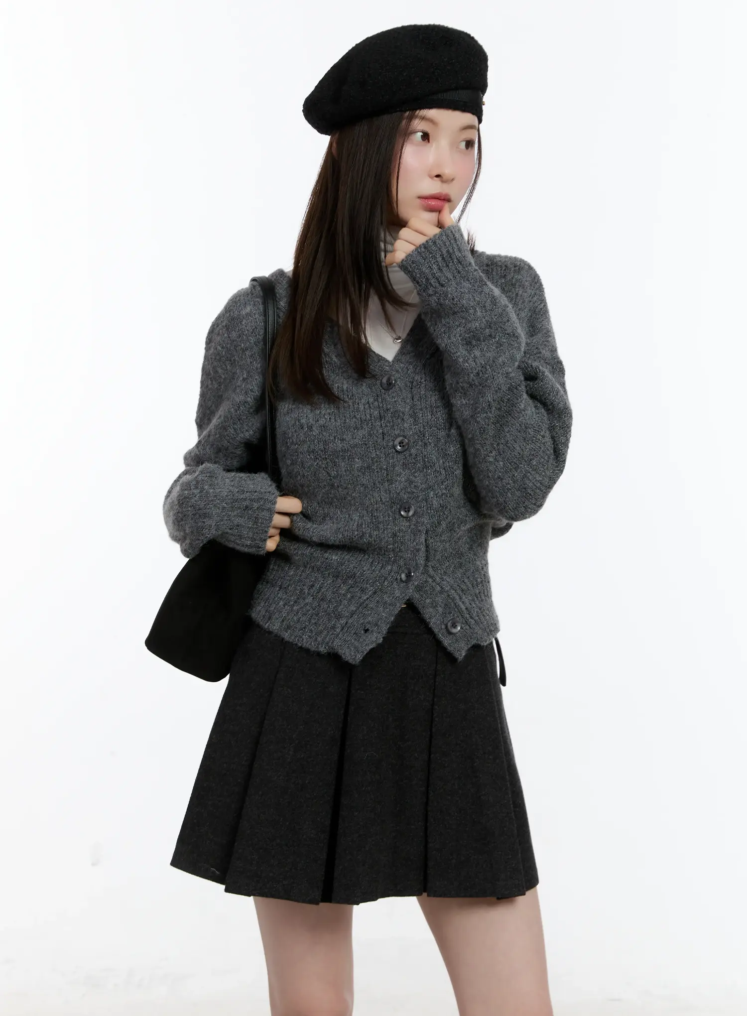 Reversible Classic V-Neck Cardigan ID511 - Image 4