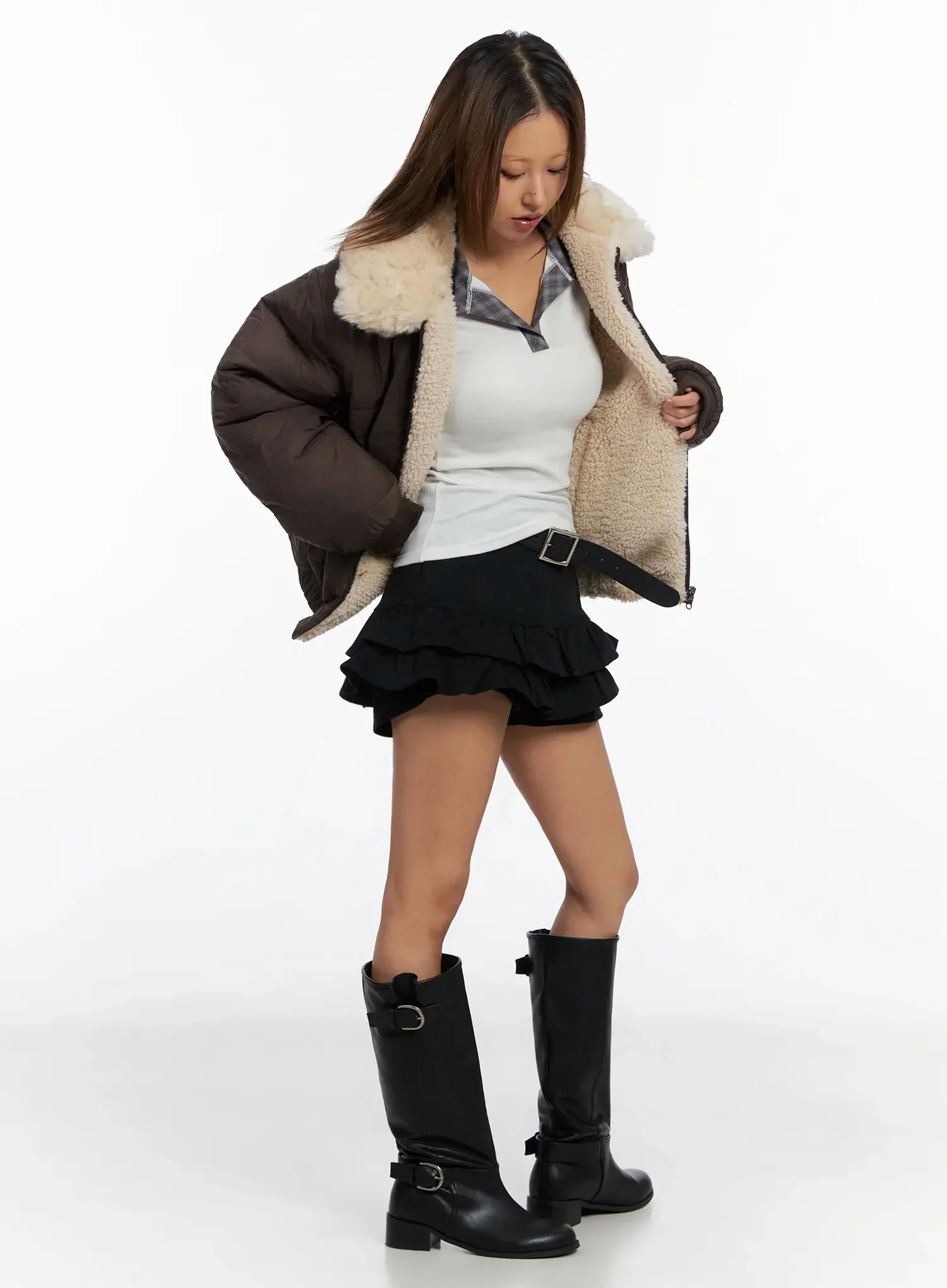 Reversible Quilted Bomber Jacket IN528 - Image 11