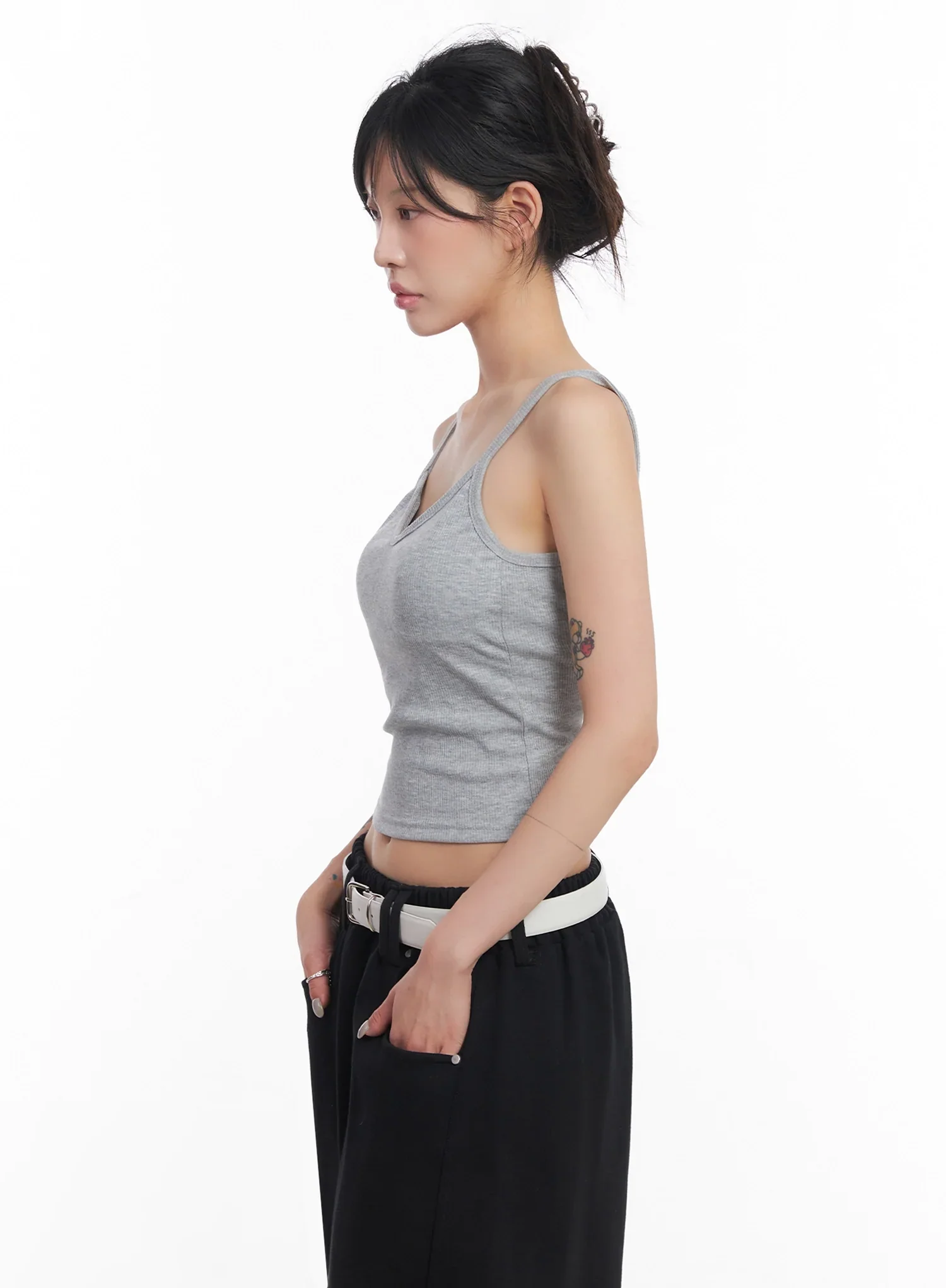 Ribbed Cap-Sleeve Tank IC503 - Image 10