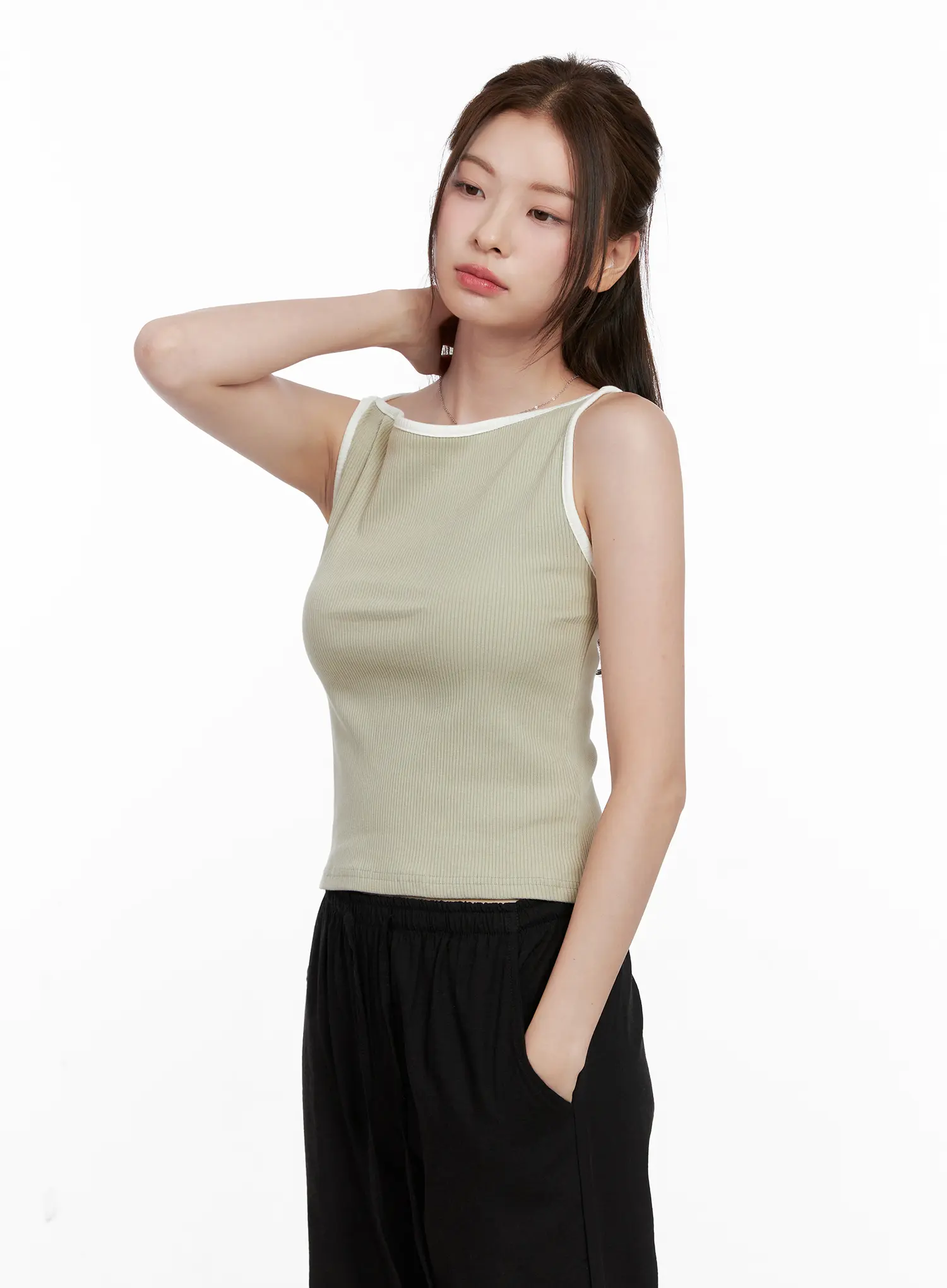 Ribbed Cotton Tank Top CL524 - Image 11