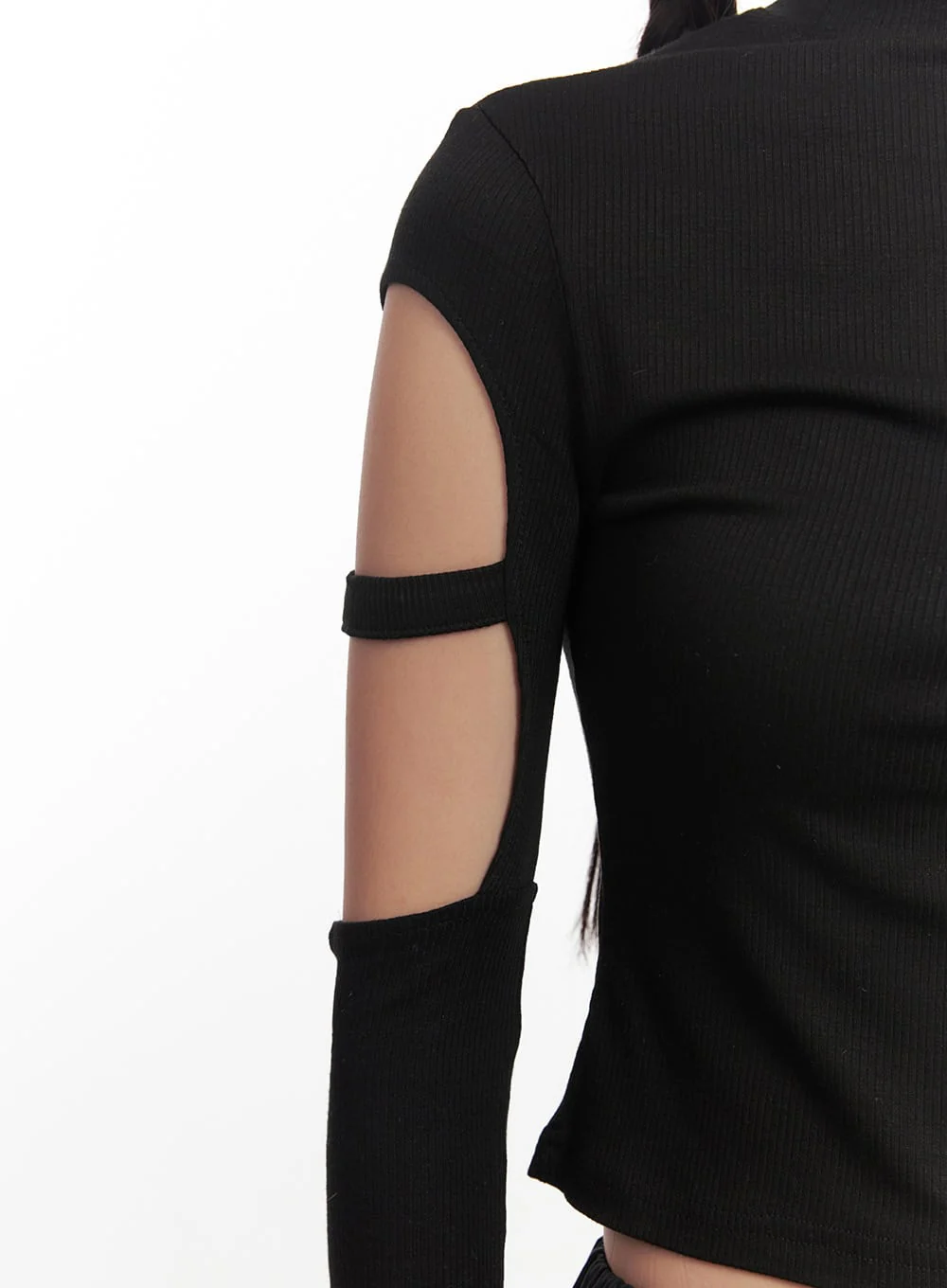 Ribbed Cut Out Crop Top CF524 - Image 9