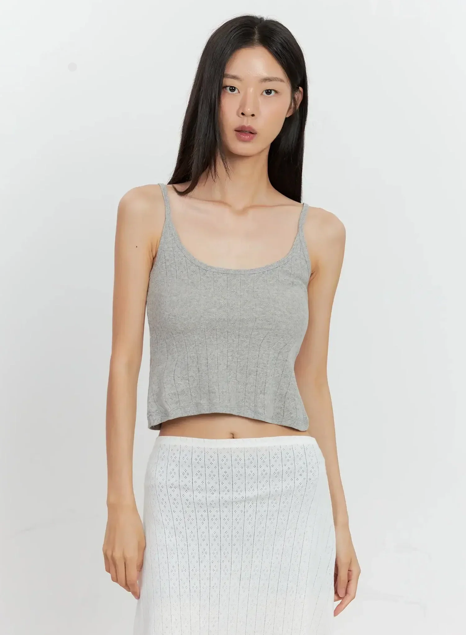 Ribbed Eyelet Tank Top IL528 - Image 21