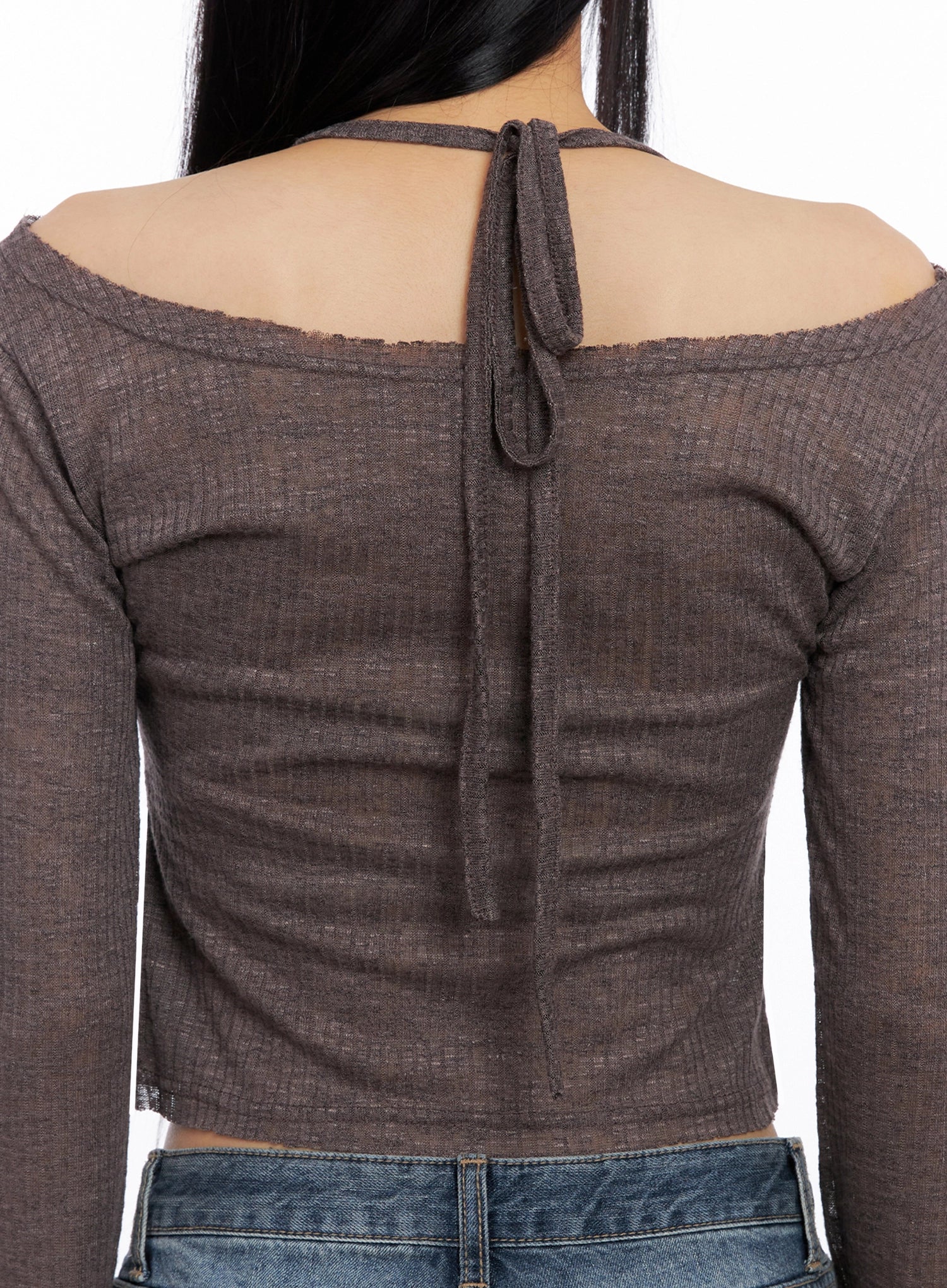 Ribbed Halterneck Top IO516 - Image 8