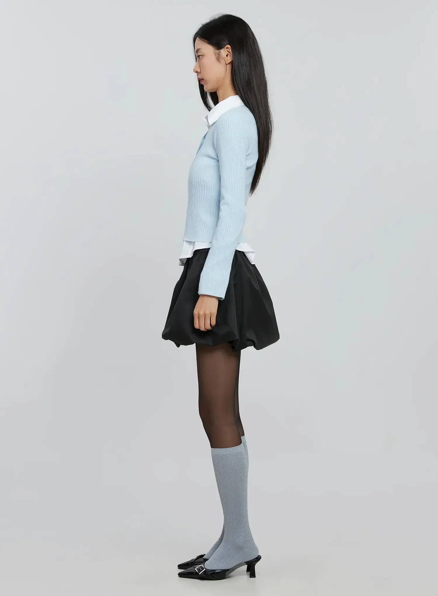 Ribbed Henley Knit Tee IO530 - Image 7