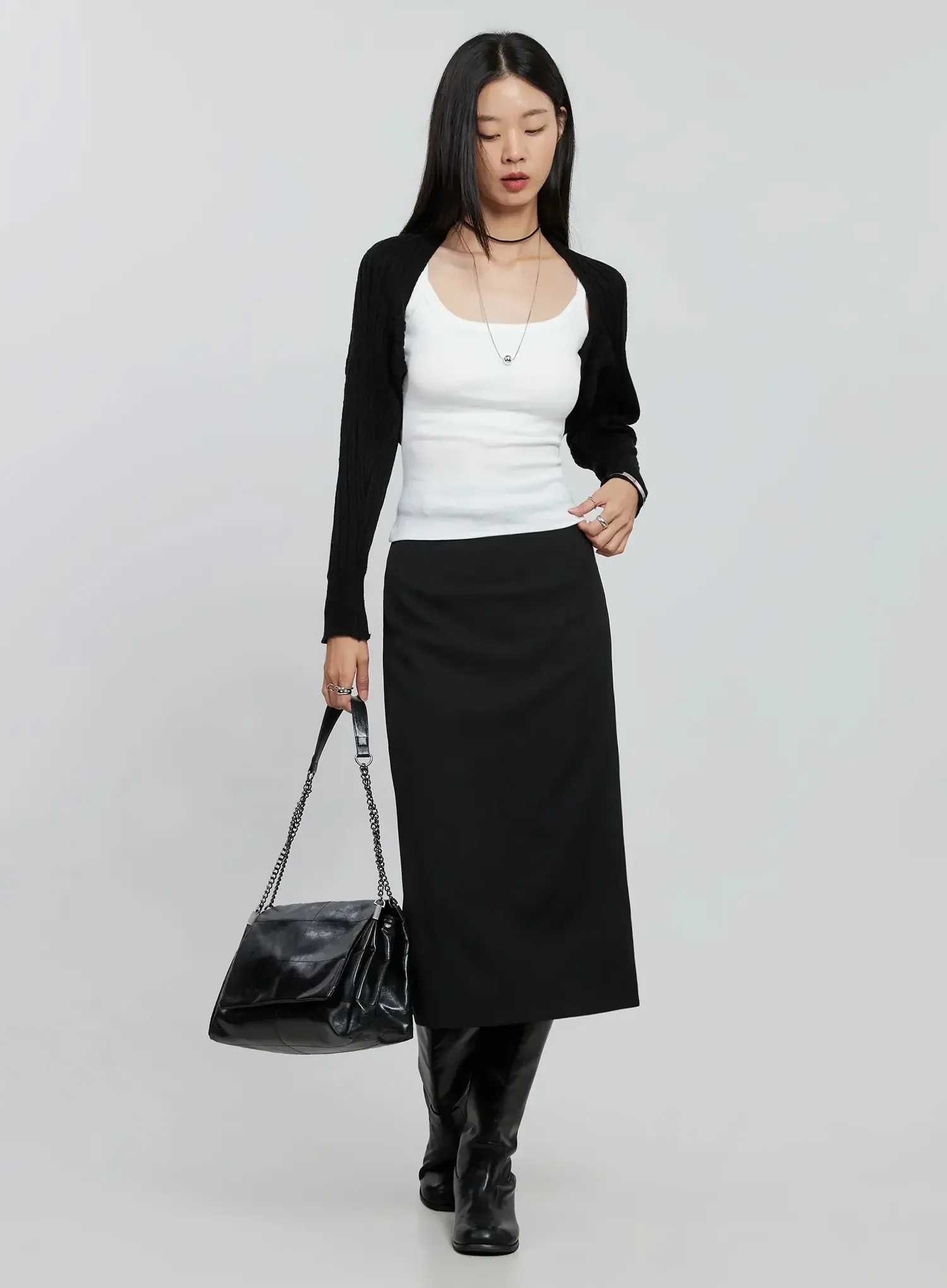 Ribbed Knit Bolero IN507 - Image 19
