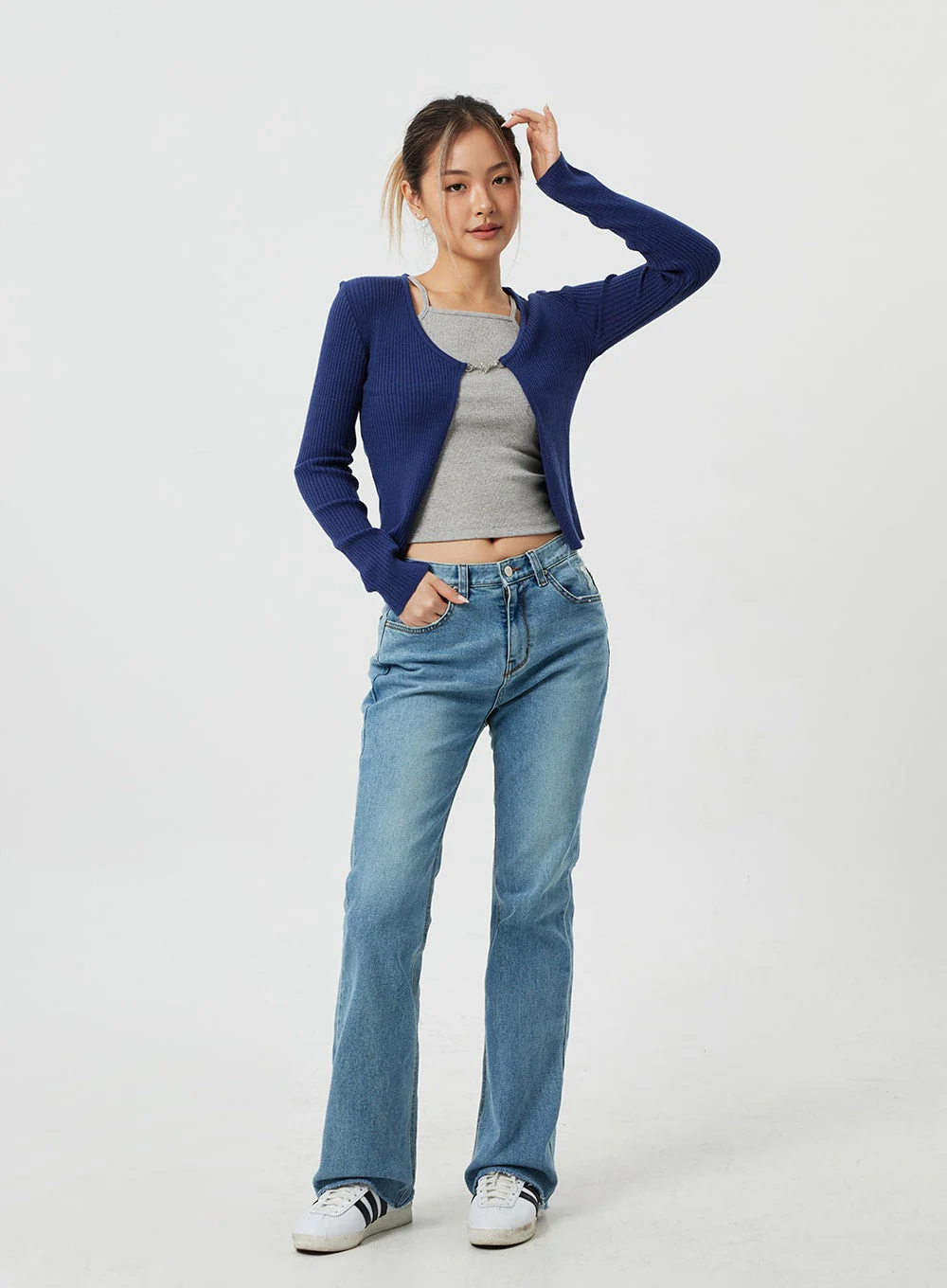 Ribbed Knit Cardigan CM303 - Image 10