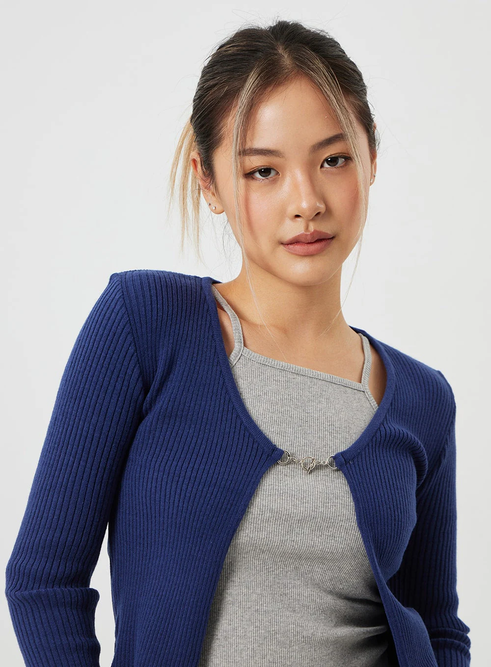 Ribbed Knit Cardigan CM303 - Image 12