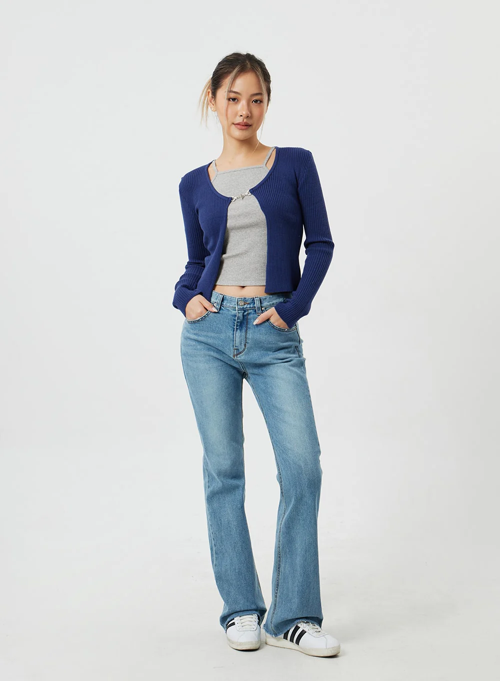 Ribbed Knit Cardigan CM303 - Image 13