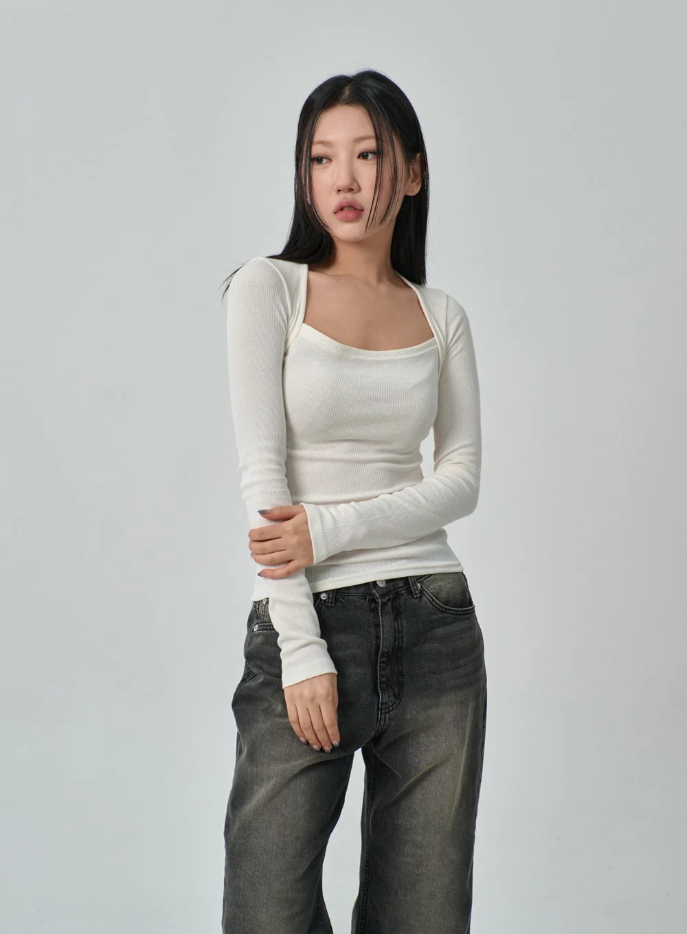 Ribbed Knit Top IF314 - Image 11