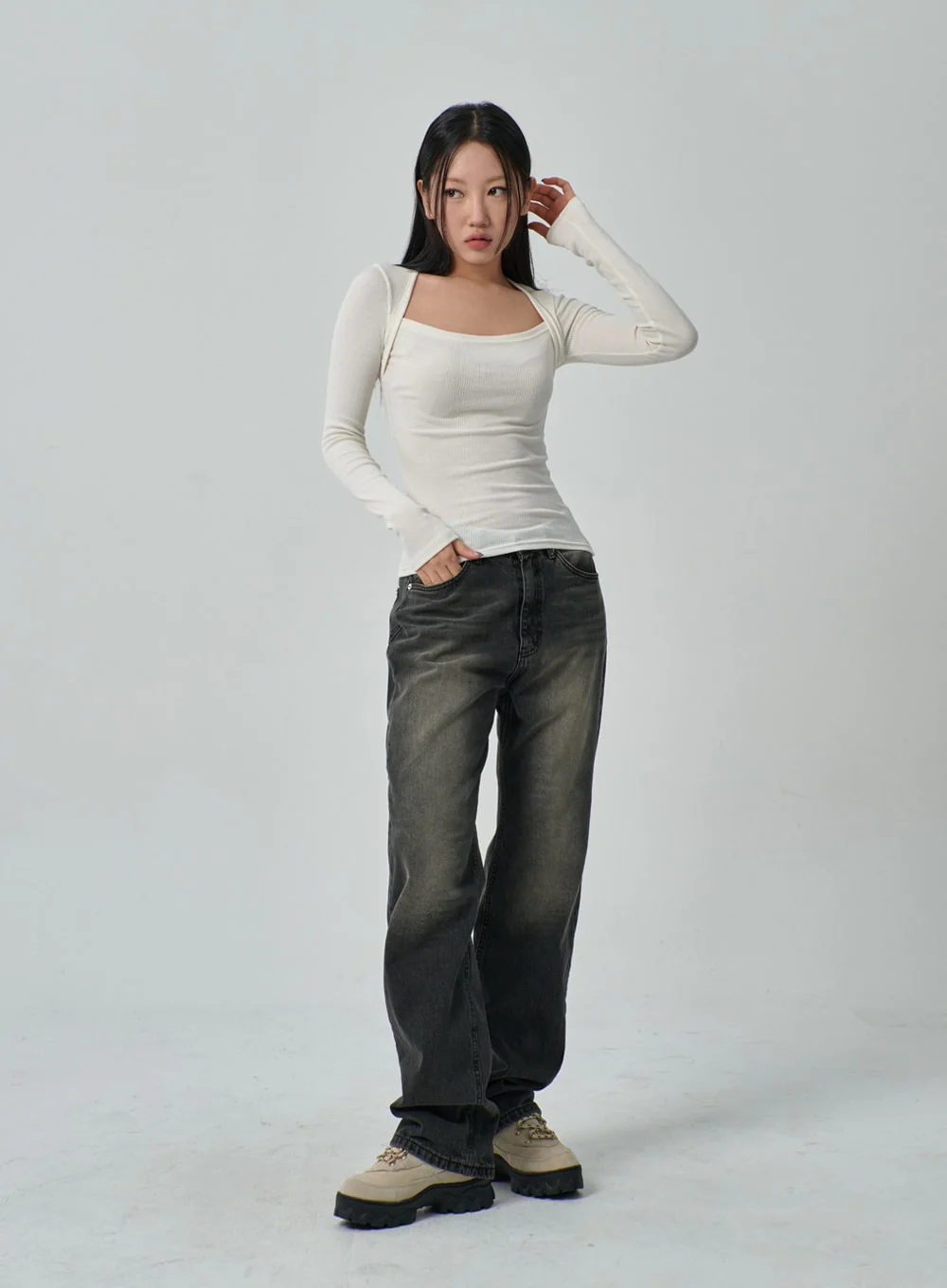 Ribbed Knit Top IF314 - Image 4