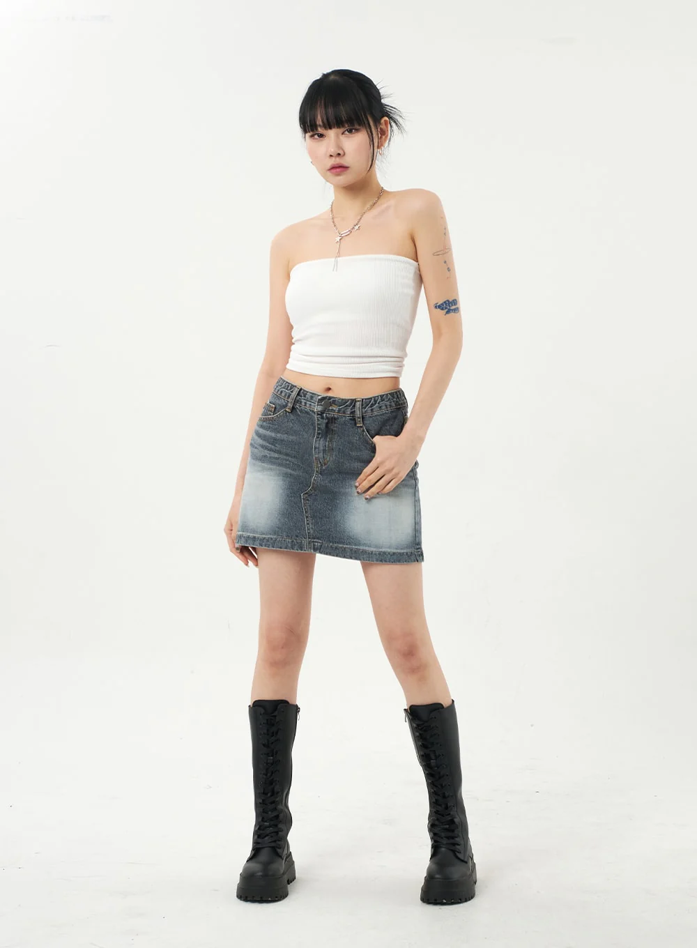 Ribbed Knit Tube Top CA327 - Image 7