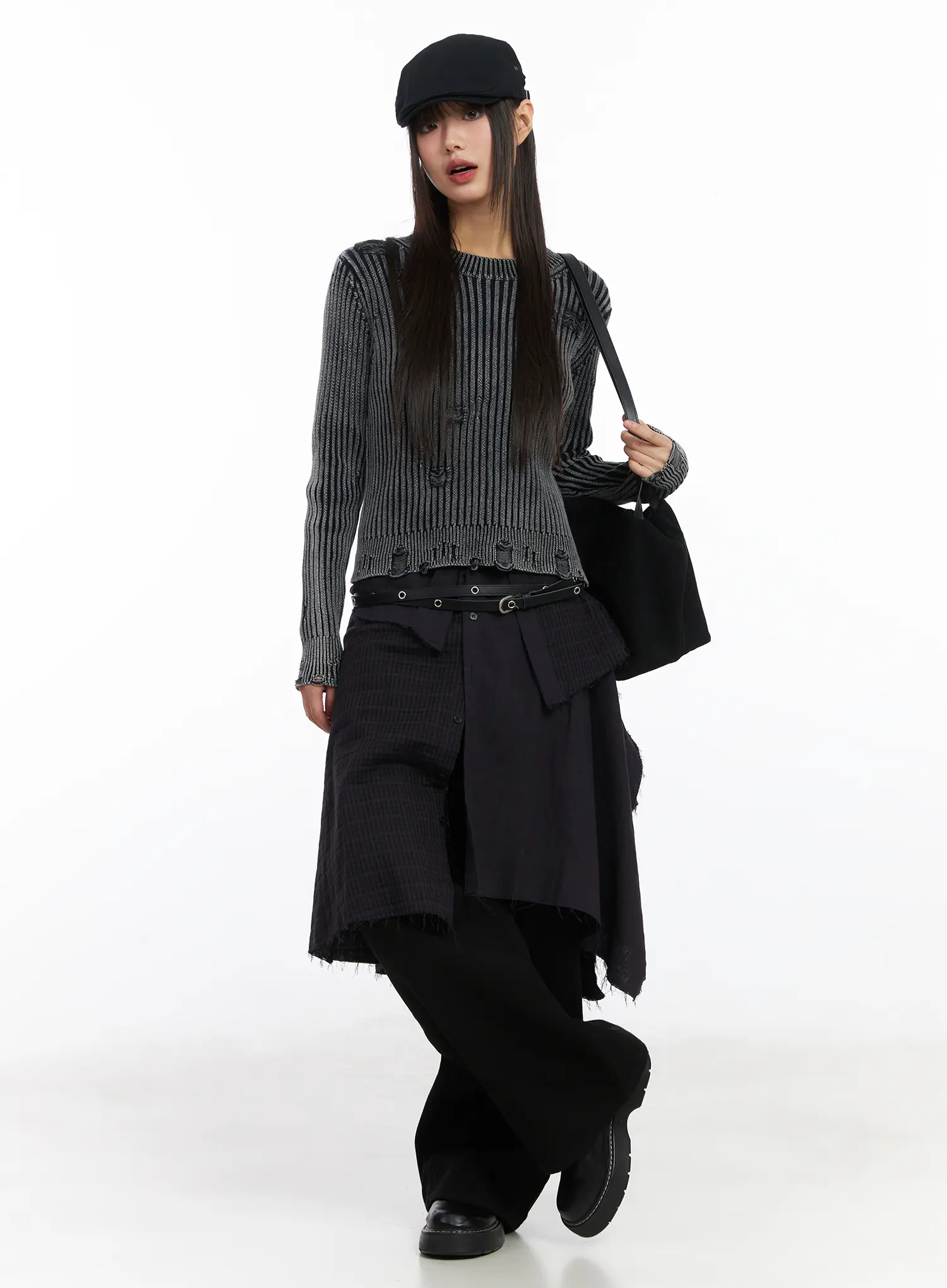 Ribbed Knit Vintage Sweater CD522