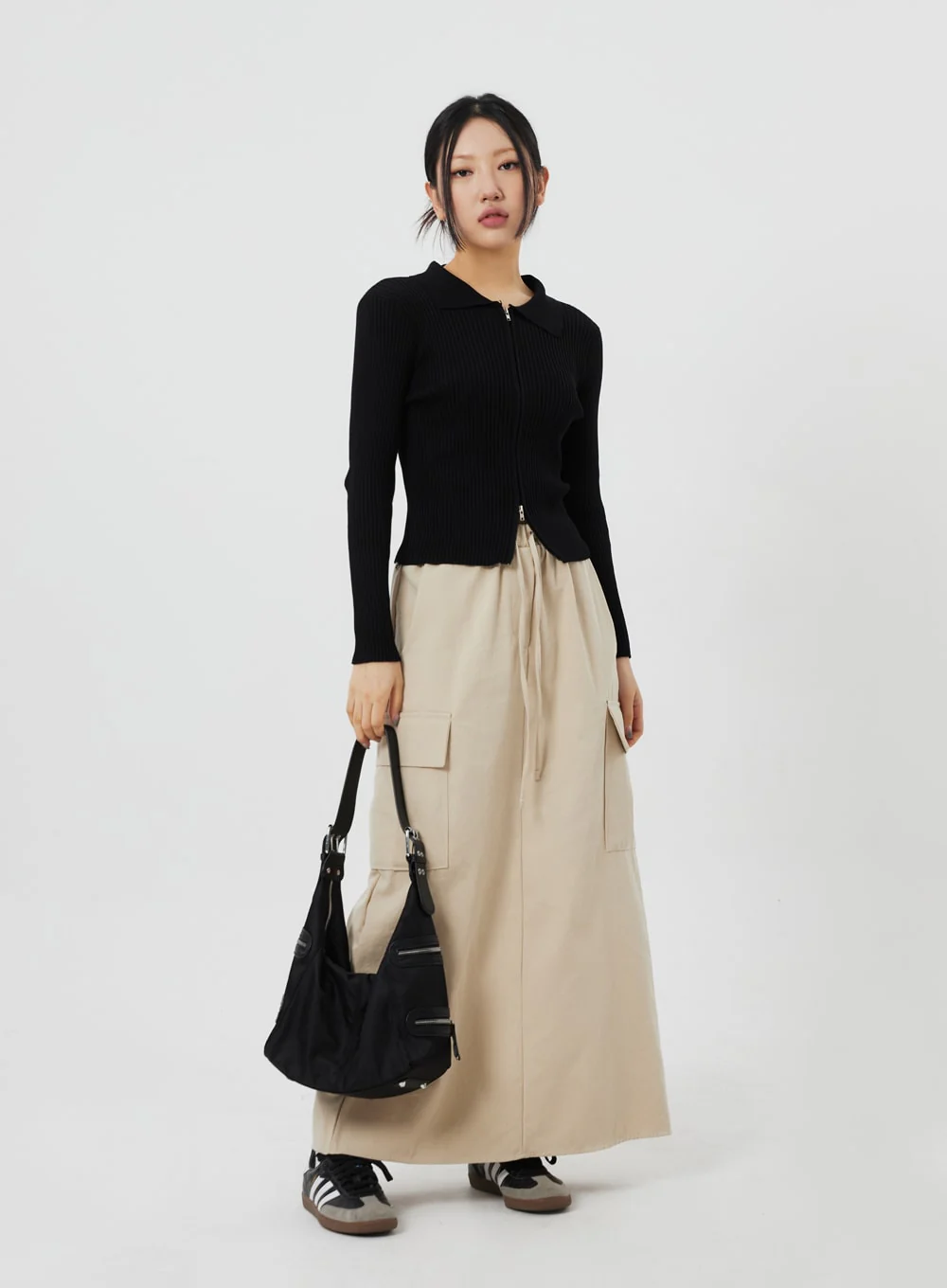 Ribbed Knit Zip-Up CF324 - Image 13