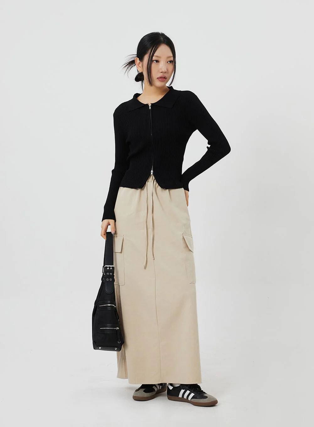 Ribbed Knit Zip-Up CF324 - Image 16