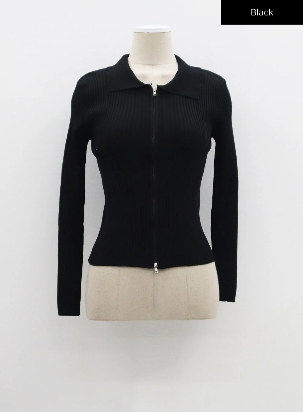 Ribbed Knit Zip-Up CF324 - Image 22