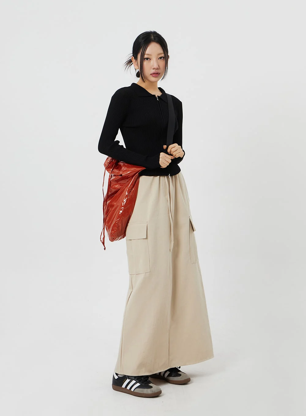 Ribbed Knit Zip-Up CF324 - Image 9