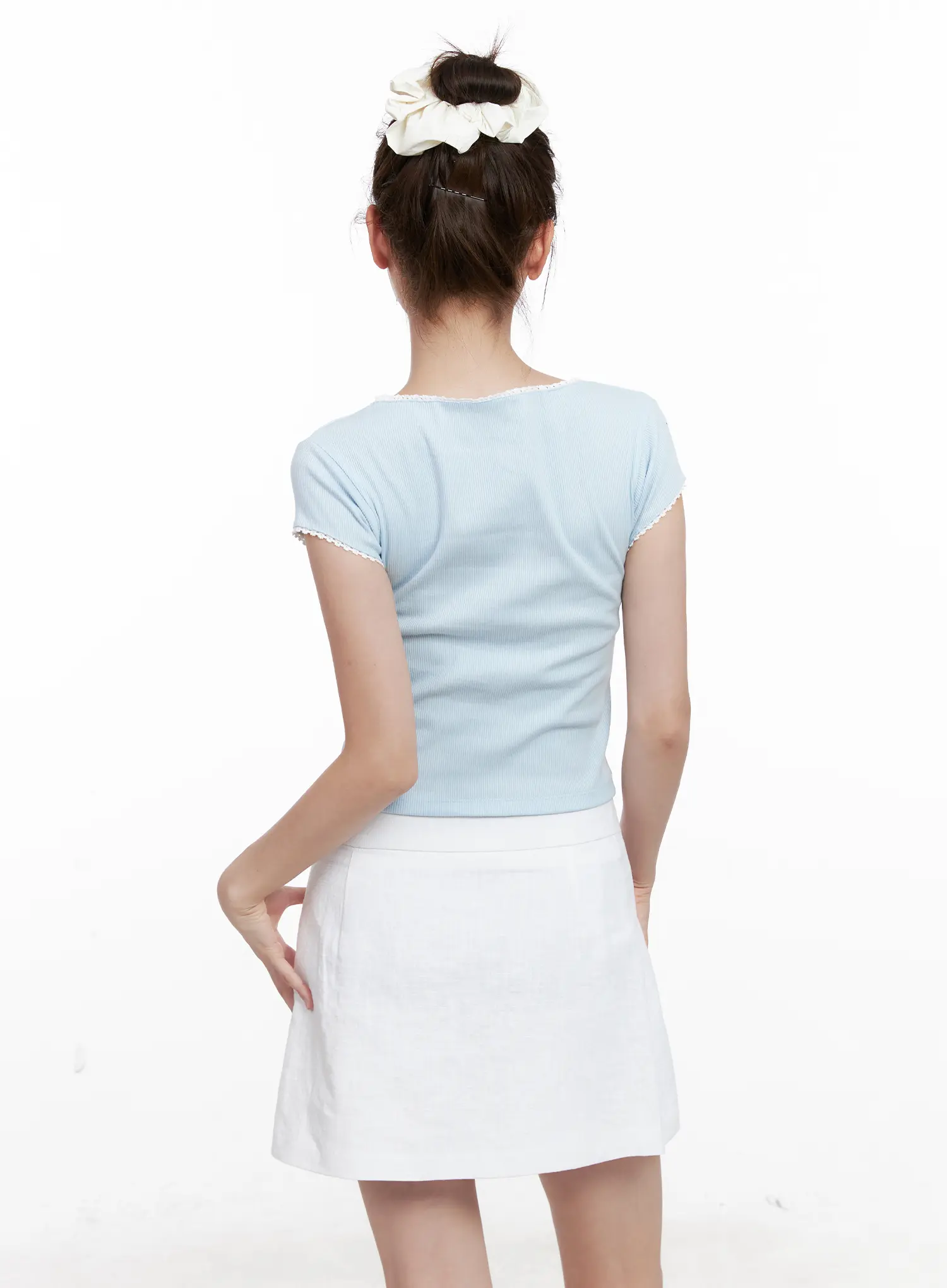 Ribbed Lace Baby Tee CL524 - Image 6