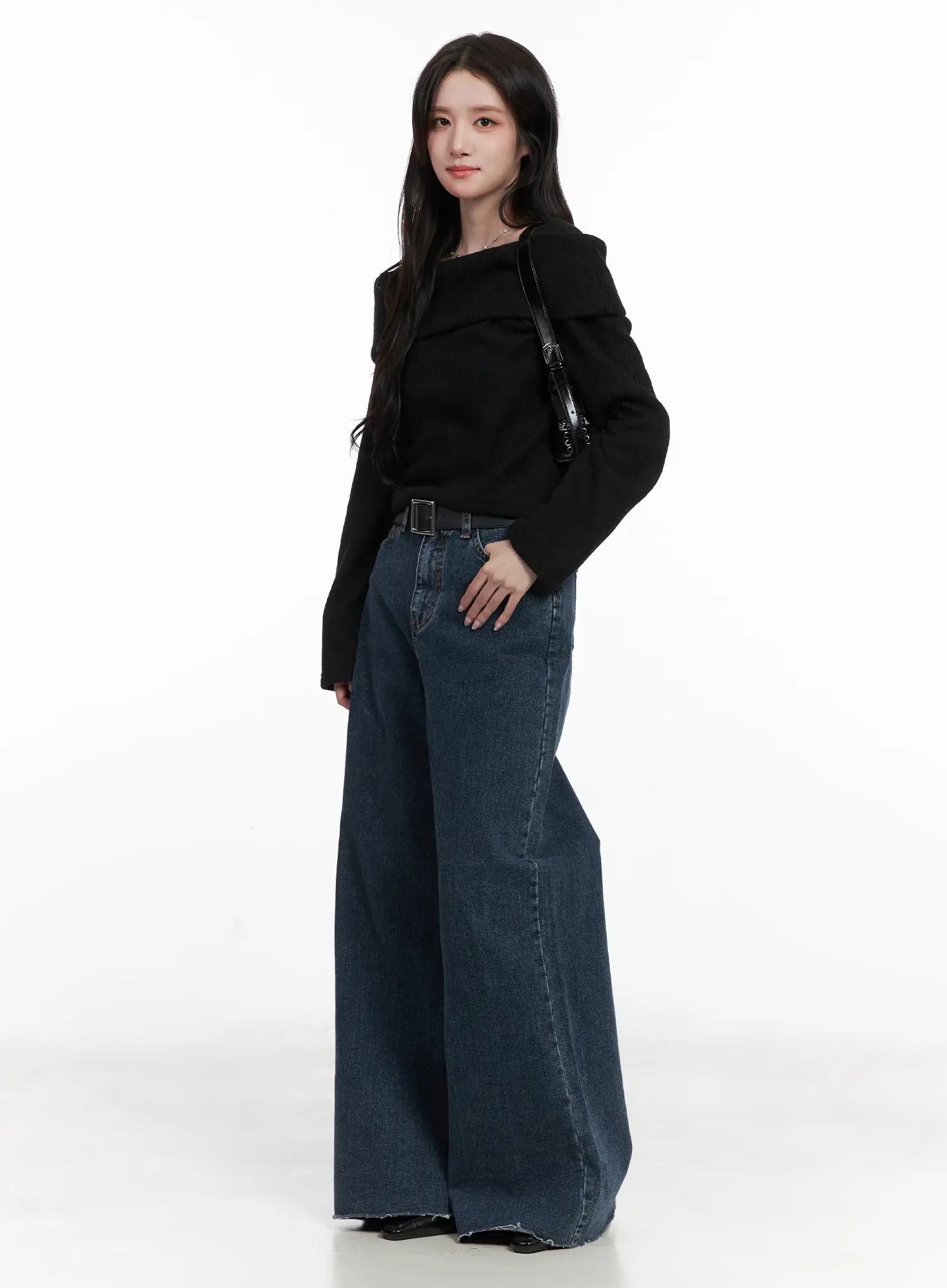 Ribbed Off-Shoulder Long Sleeve Top CN527 - Image 8