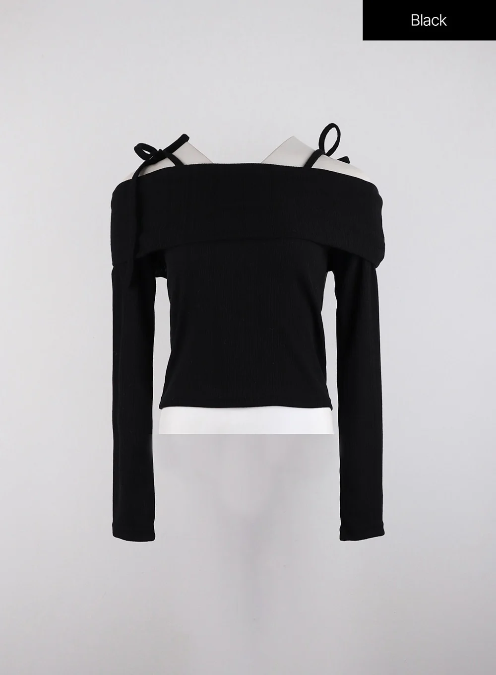 Ribbed Off-Shoulder Long Sleeve Top ID315 - Image 11