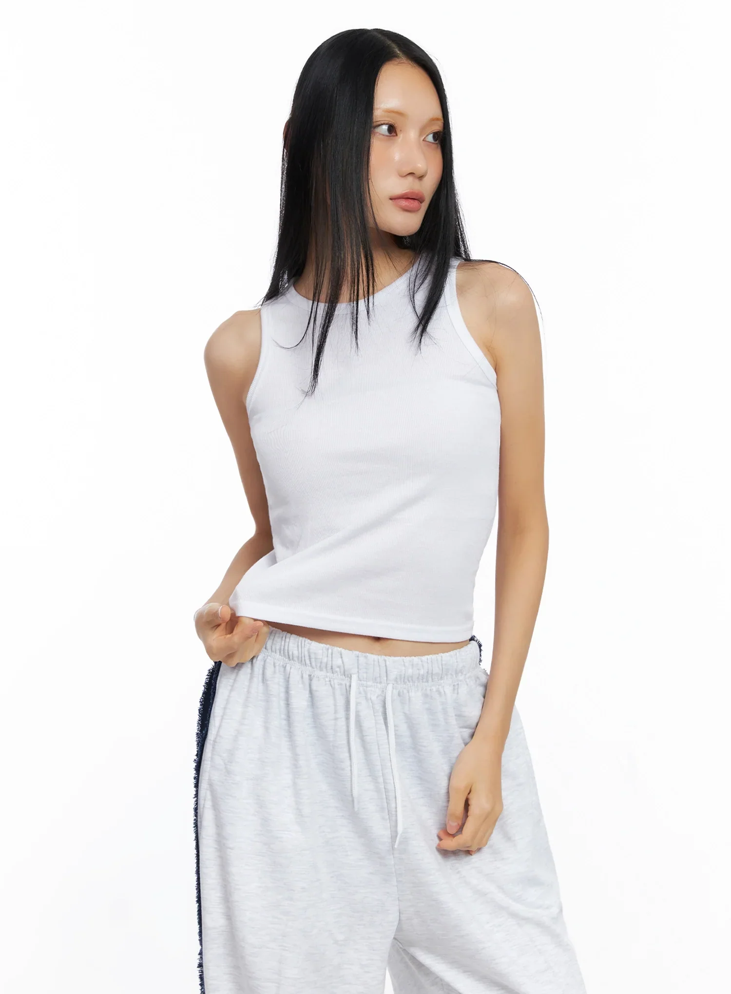 Ribbed Sleeveless Crop Top IO517 - Image 15